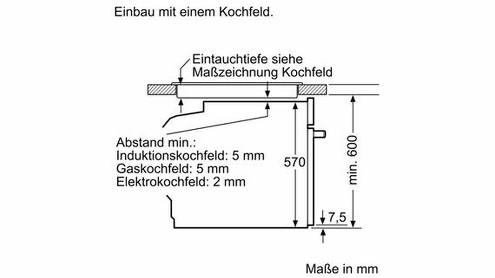 BOSCH Induktions Herd-Set BOSCH mit autark, - cm 60 Induktions-Kochfeld Teleskopauszug Backofen