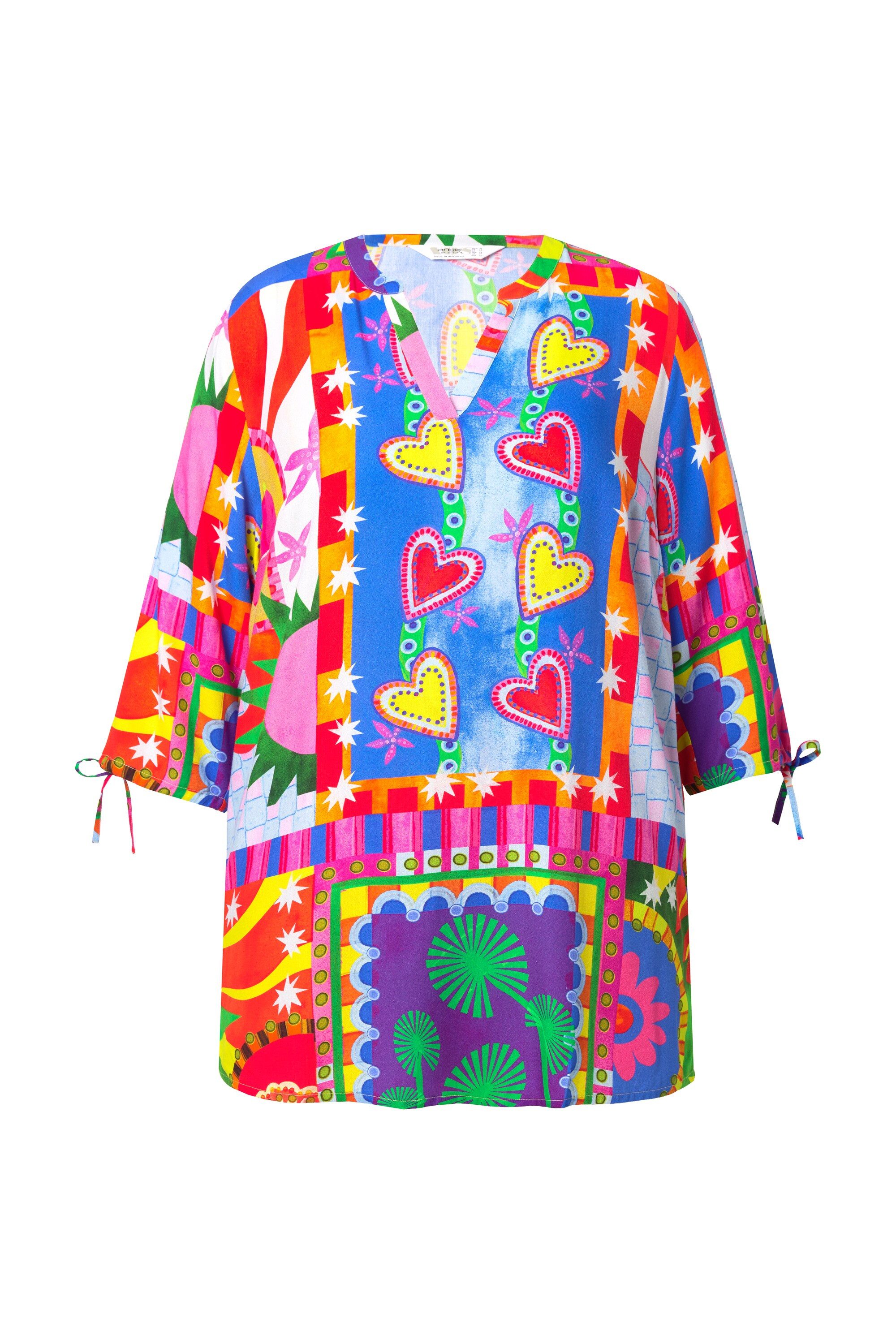Angel of Style Druckbluse Bluse A-Linie Mustermix-Druck 3/4-Ärmel günstig online kaufen
