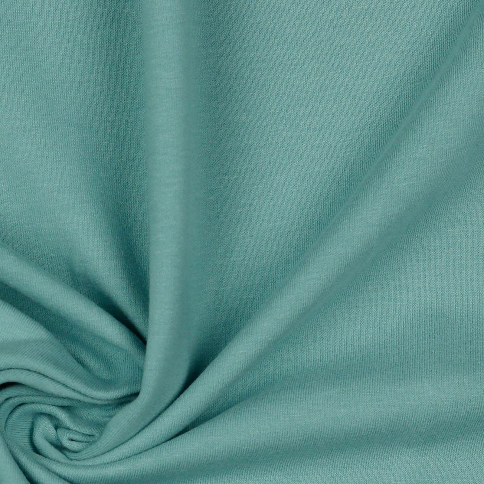 maDDma Stoff 0,5m French Terry Meterware Sommersweat Baumwolle, 017 - taubenblau