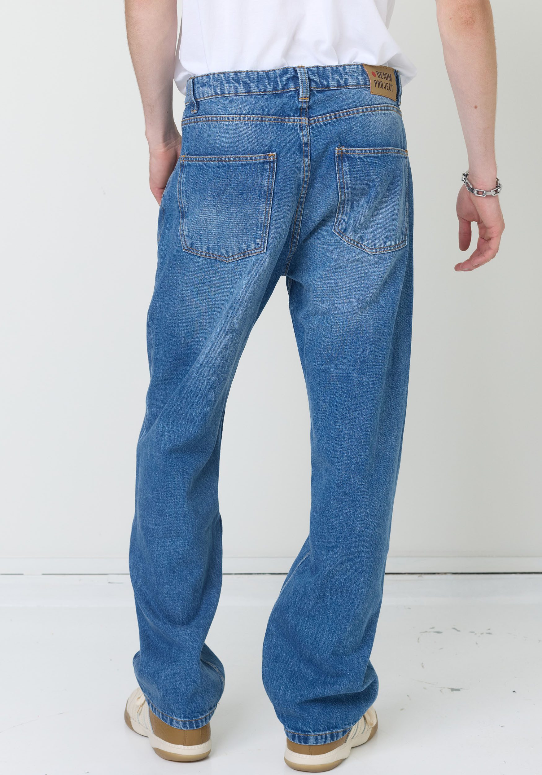 DENIM PROJECT Loose-fit-Jeans in blauer Waschung günstig online kaufen