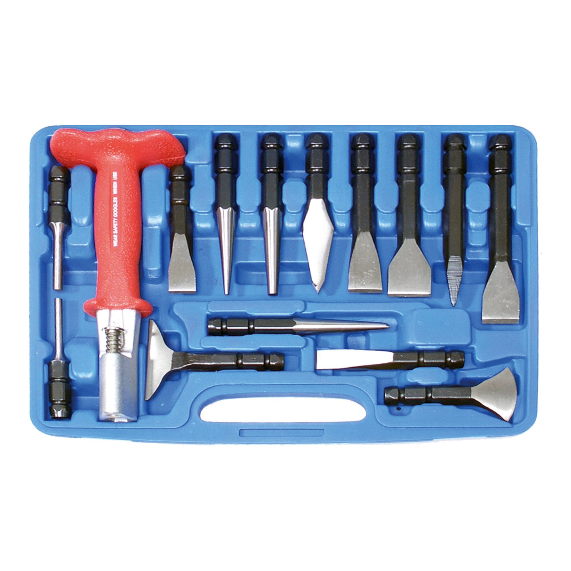 BGS technic Meißel-Set BGS Meißel- und Durchschläger-Satz 15 teilig
