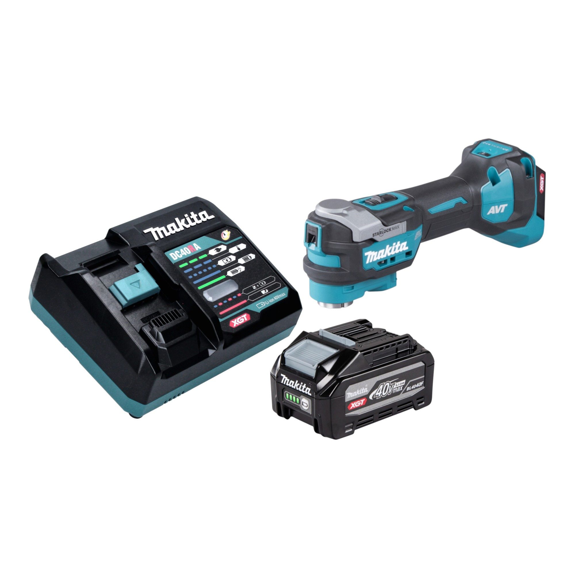 Makita Akku-Multifunktionswerkzeug TM 001 GU101 40 V max. Starlock Max + 1x Akku 4,0 Ah + Ladegerät