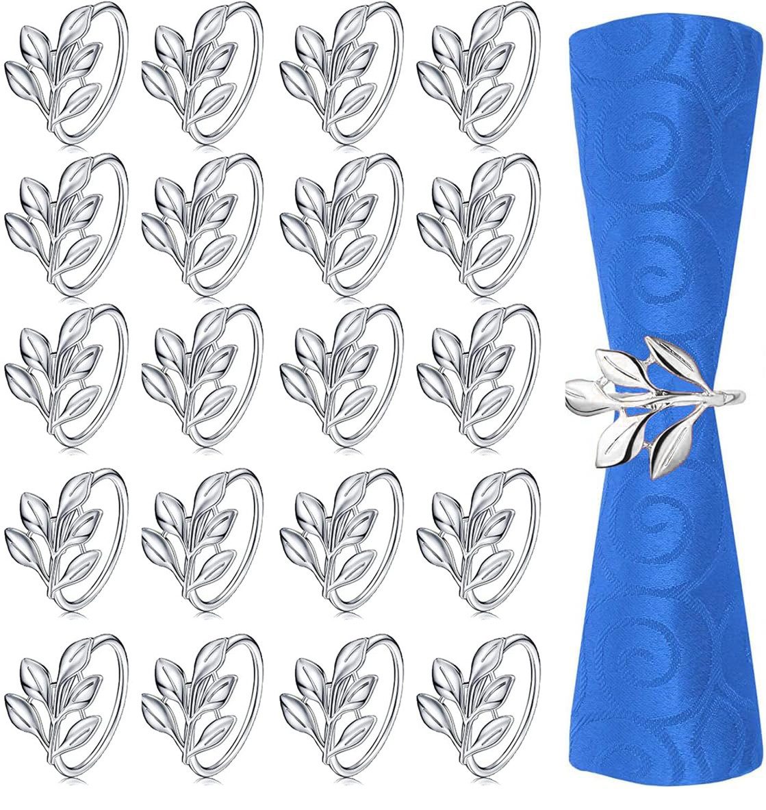 Serviettenring 20 Stück Metall Serviettenring Halter Schnallen für Tischdekorationen