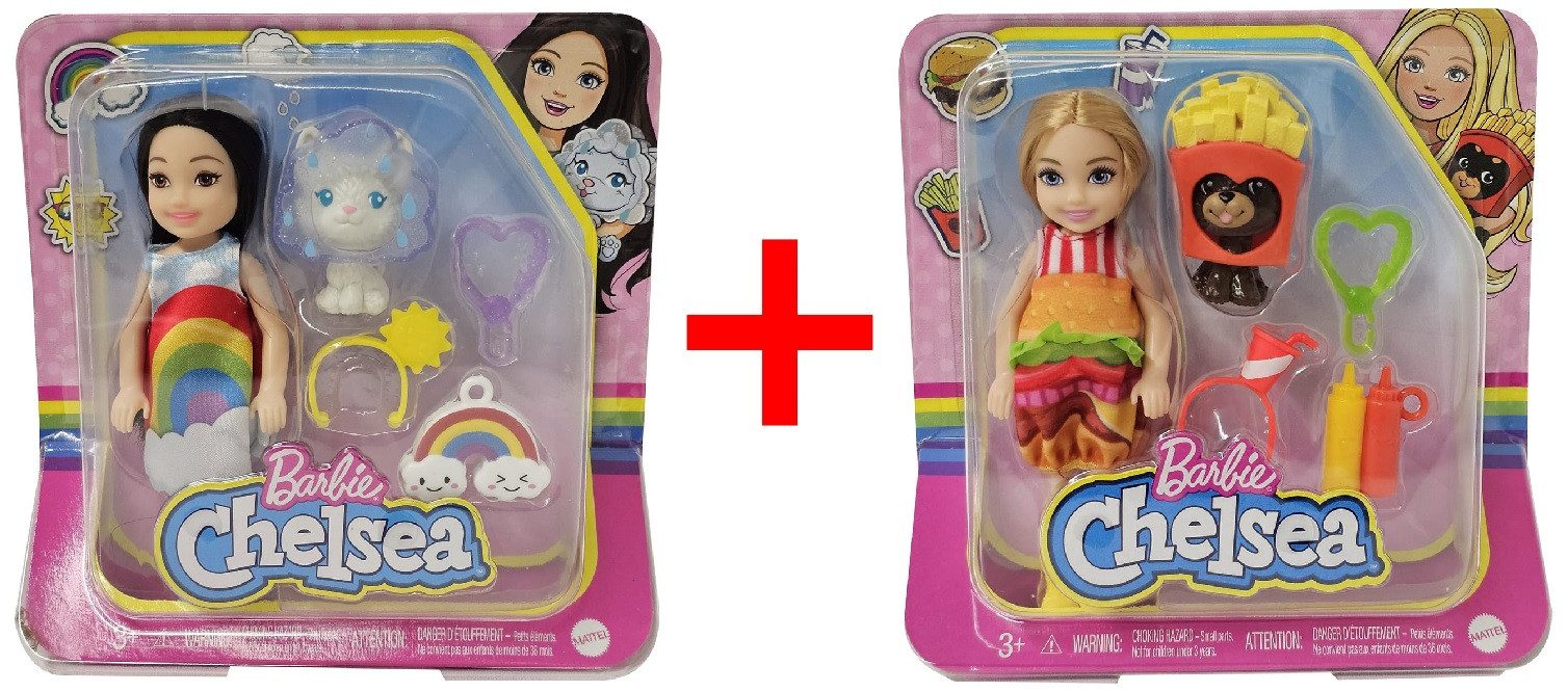 Barbie Spielfigur 2er-Set Barbie You Can be Anything GRP70 Puppe mit Regenbogen Outfit u