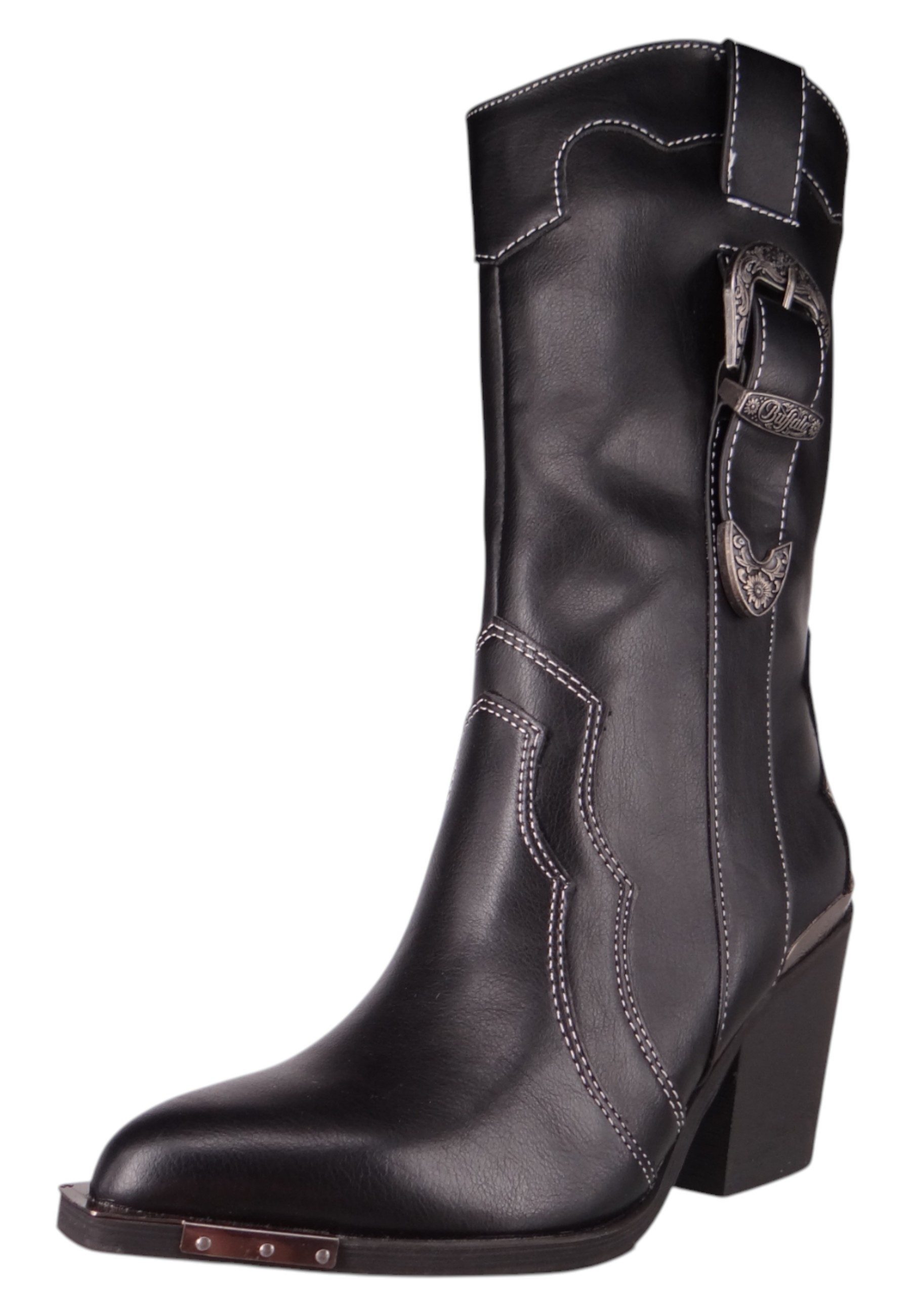 Buffalo 1221052 West Bootie Buckle Black Stiefel