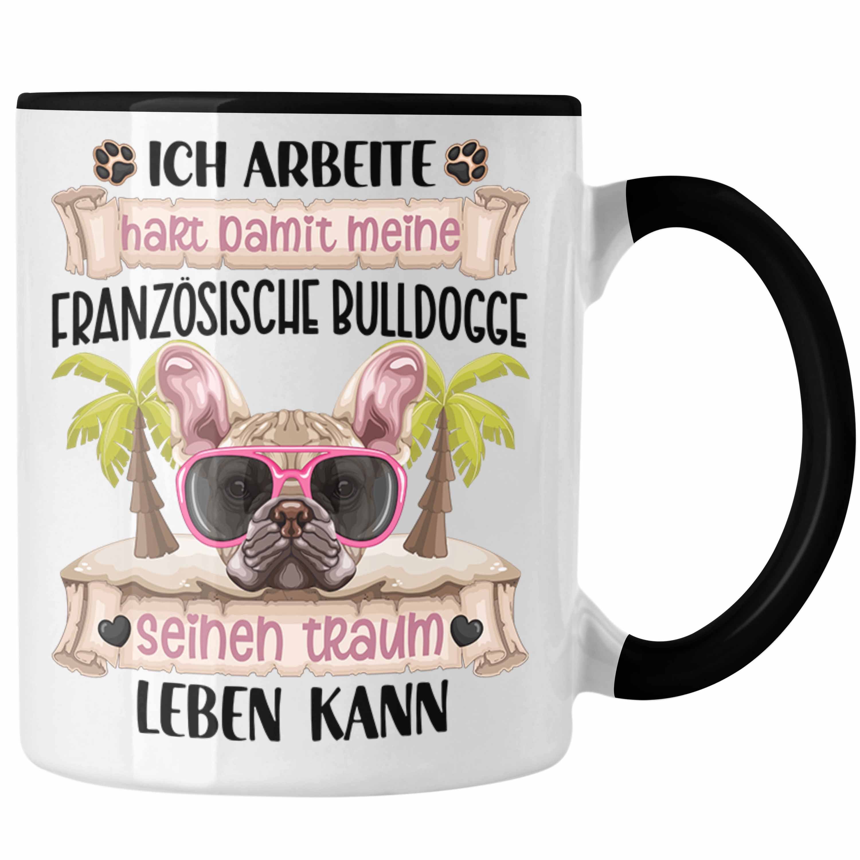Trendation Tasse Französische Bulldogge Besitzer Geschenk Tasse Lustiger Spruch Französ Schwarz