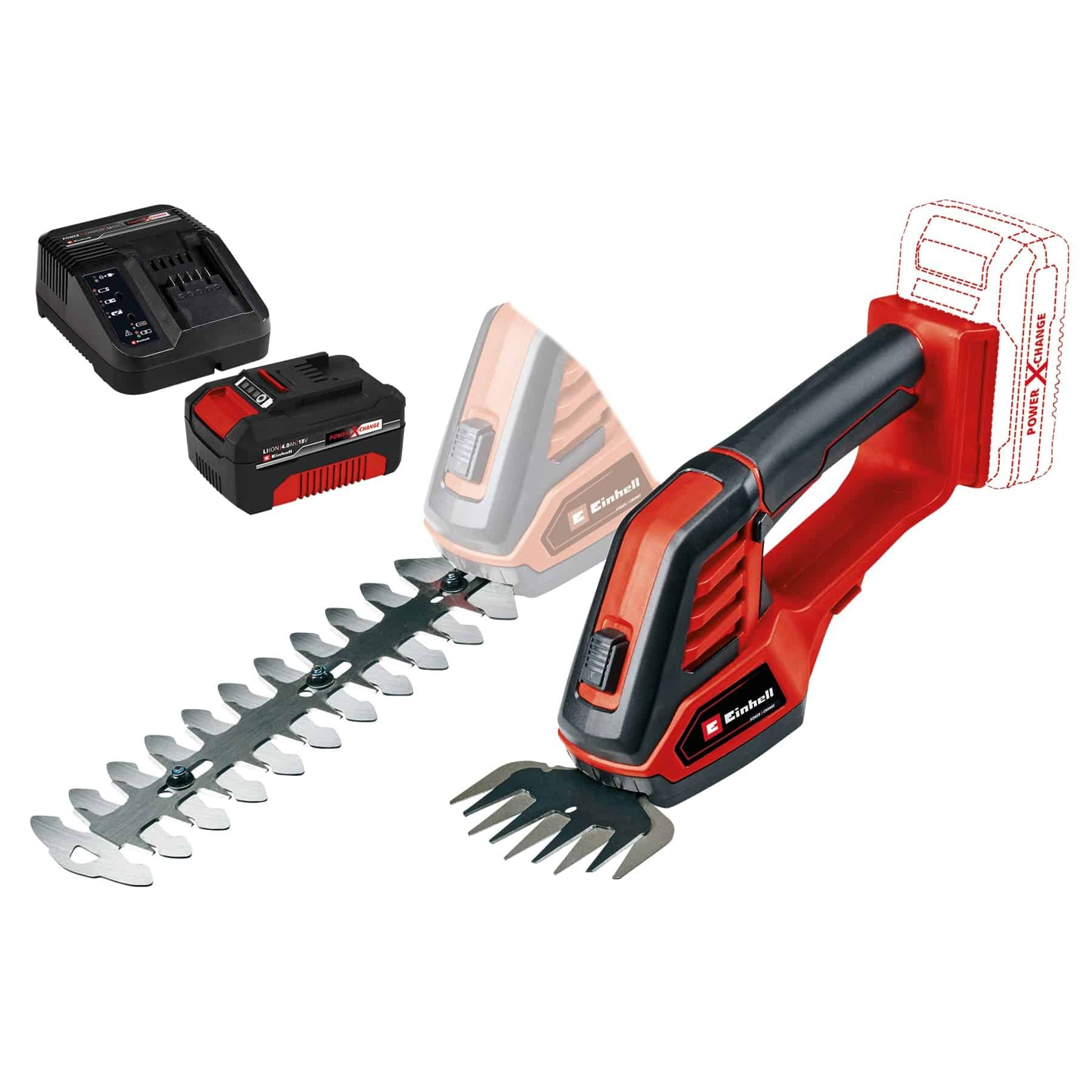 Einhell Akku-Gras- und Strauchscherenset EINHELL Akku-Gras- und Strauchschere GE-CG 18/100 Li + Starterset