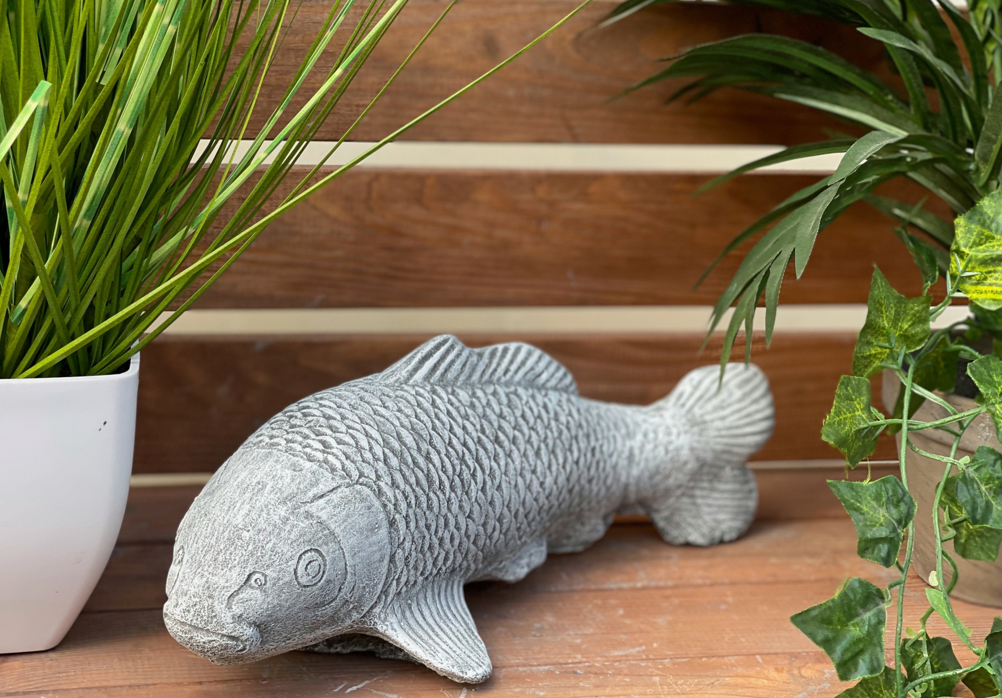 Stone and Style Gartenfigur Steinfigur Koi günstig online kaufen