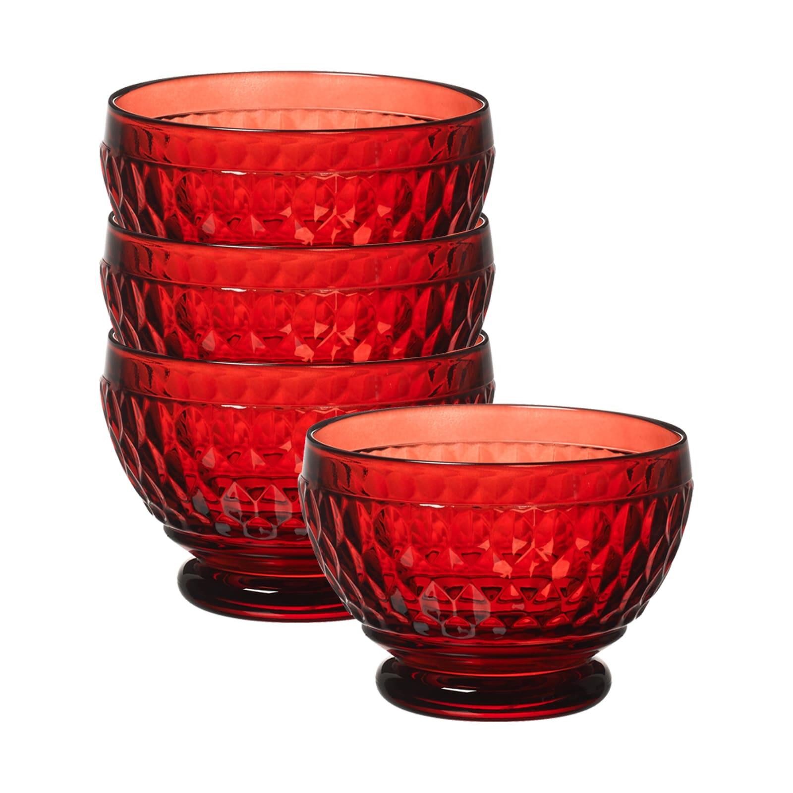 Villeroy & Boch Schale Boston Coloured Dessertschalen ø 11,7 cm 4er Set, Glas, (4 Schalen, 4-tlg)