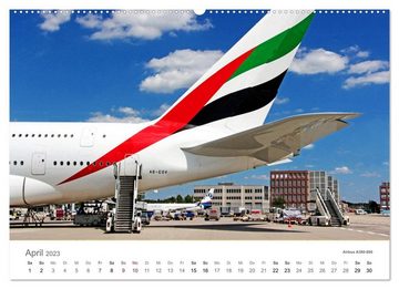 CALVENDO Wandkalender Große und kleine Flieger am Flughafen (Premium, hochwertiger DIN A2 Wandkalender 2023, Kunstdruck in Hochglanz)