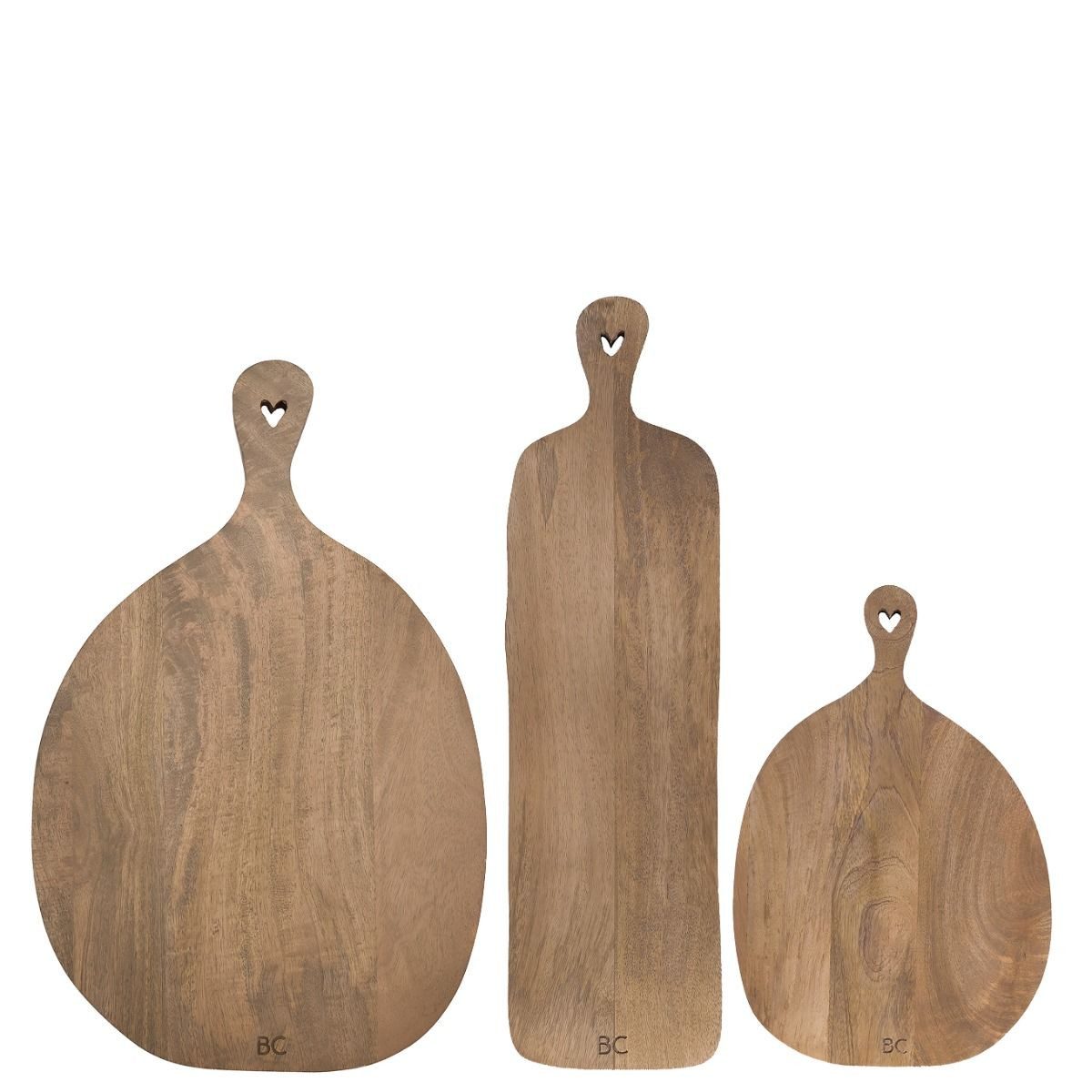 Bastion Collections Servierplatte, Holz, Nur Handwäsche, Natur, Herz, H: cm