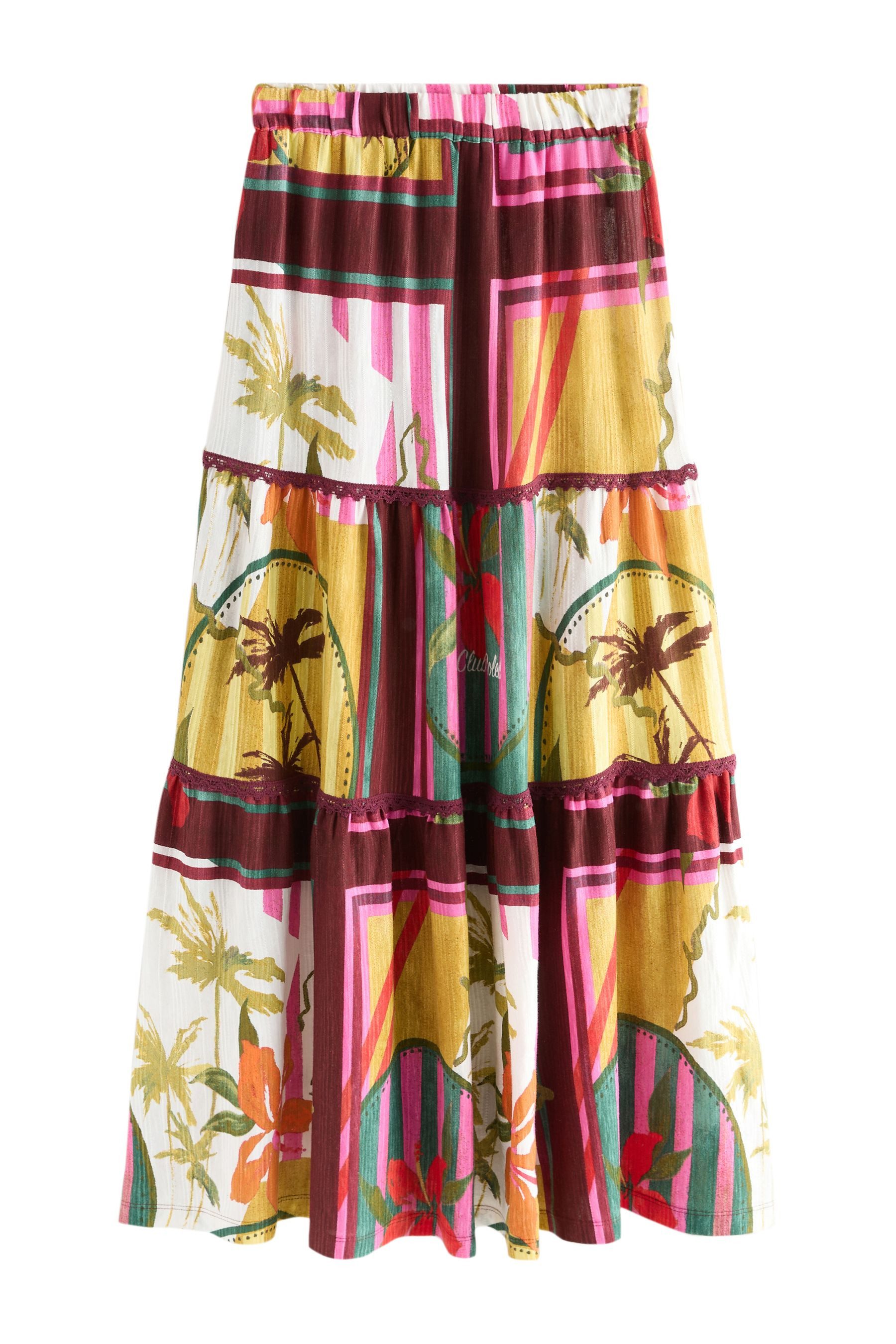 Next Maxirock Maxi-Stufenrock aus Baumwolle (1-tlg)