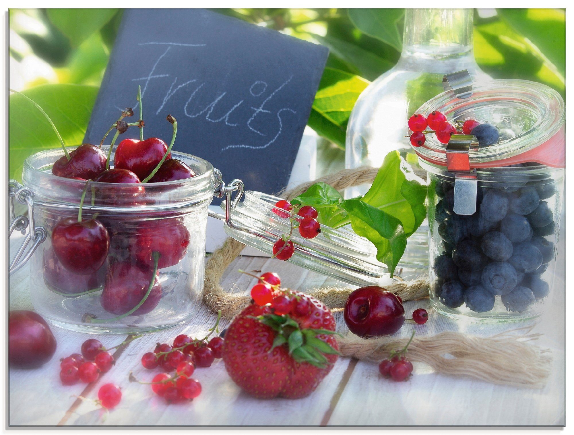 Frischer verschiedenen Glasbild Lebensmittel Größen in Sommer, Artland Früchte (1 St),