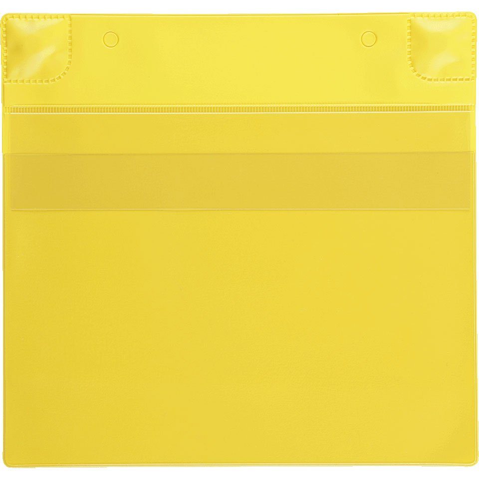 5 Stück/VE König DIN Werbeanlagen tarifold Einlegemaß Magnettasche, gelb, (quer), 310x275x2mm, Zeitungsständer A4