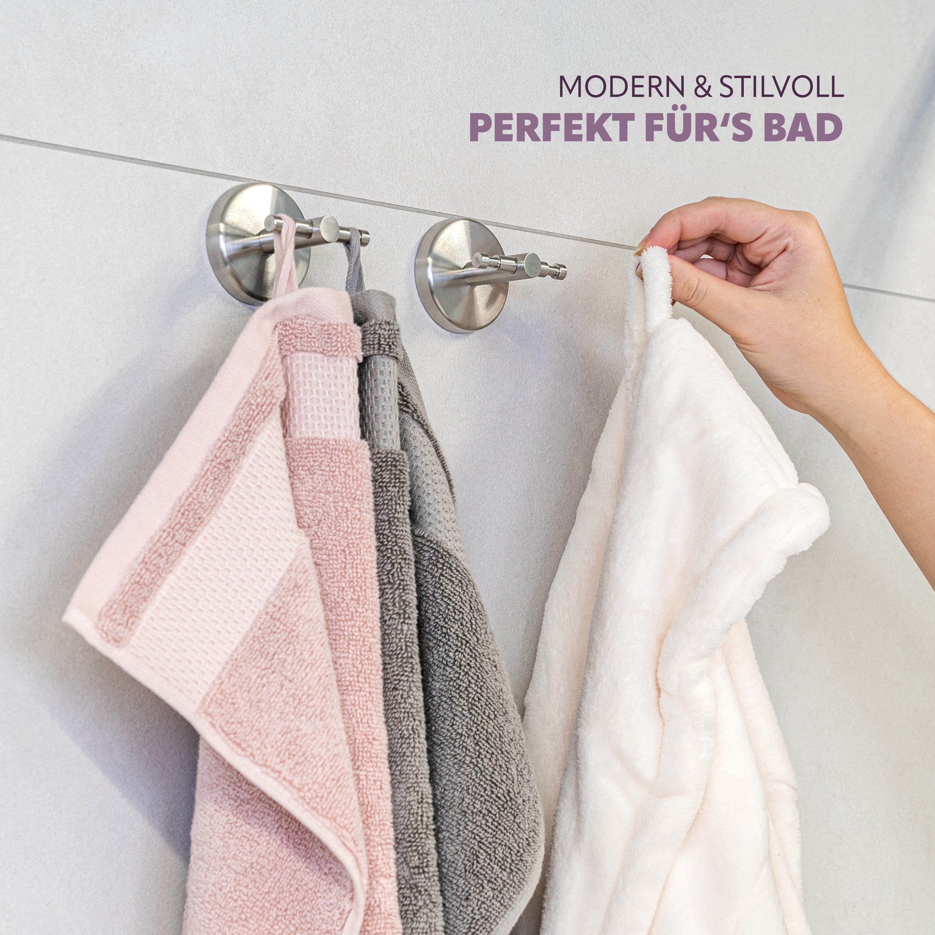 bremermann Wandhaken Bad-Serie PIAZZA - 2er Set, aus Edelstahl matt, (2-St) günstig online kaufen