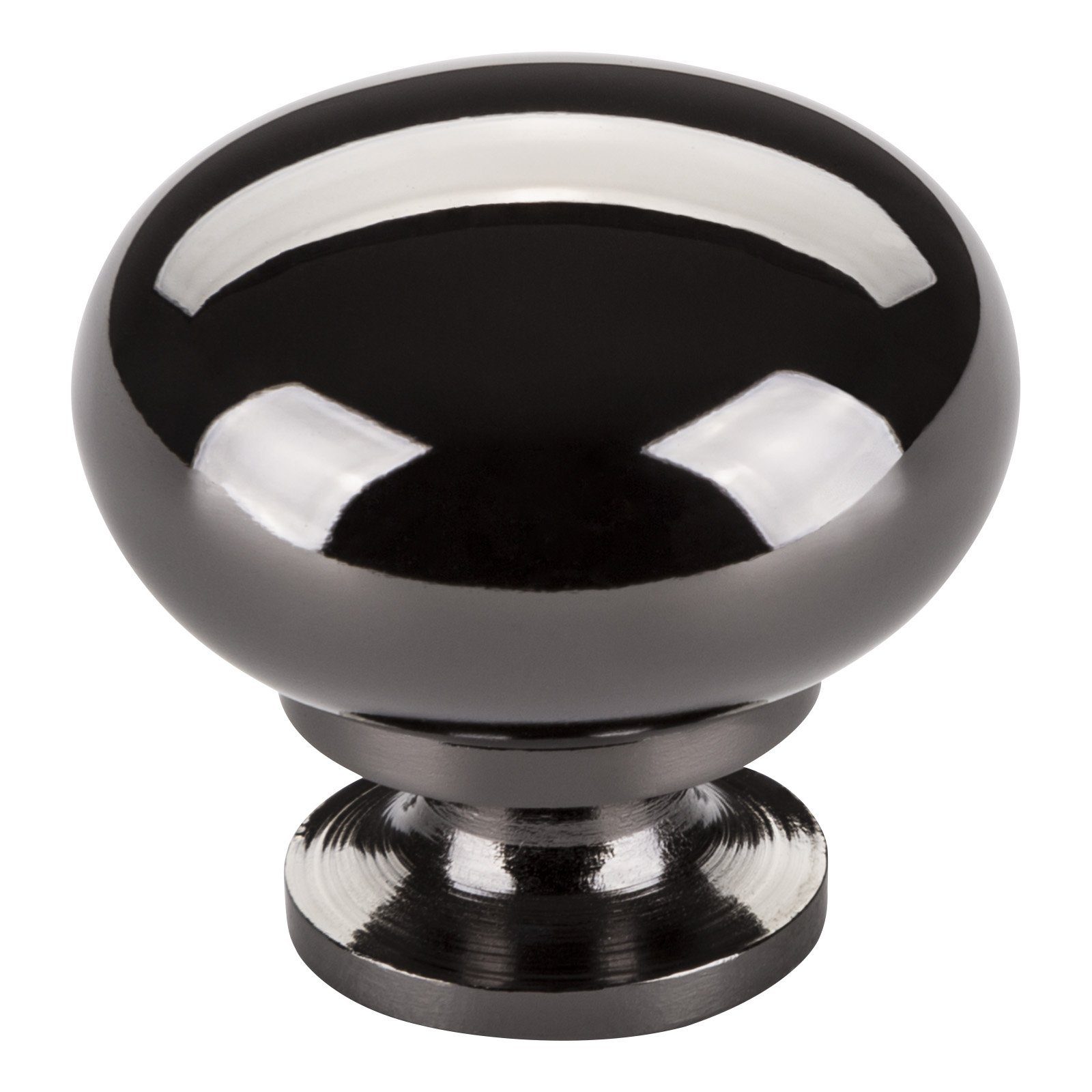 SO-TECH® Möbelknopf Schrankknopf OSCAR Ø 32,5 mm rund (1-St), schwarz verchromt inkl. Befestigungsschraube