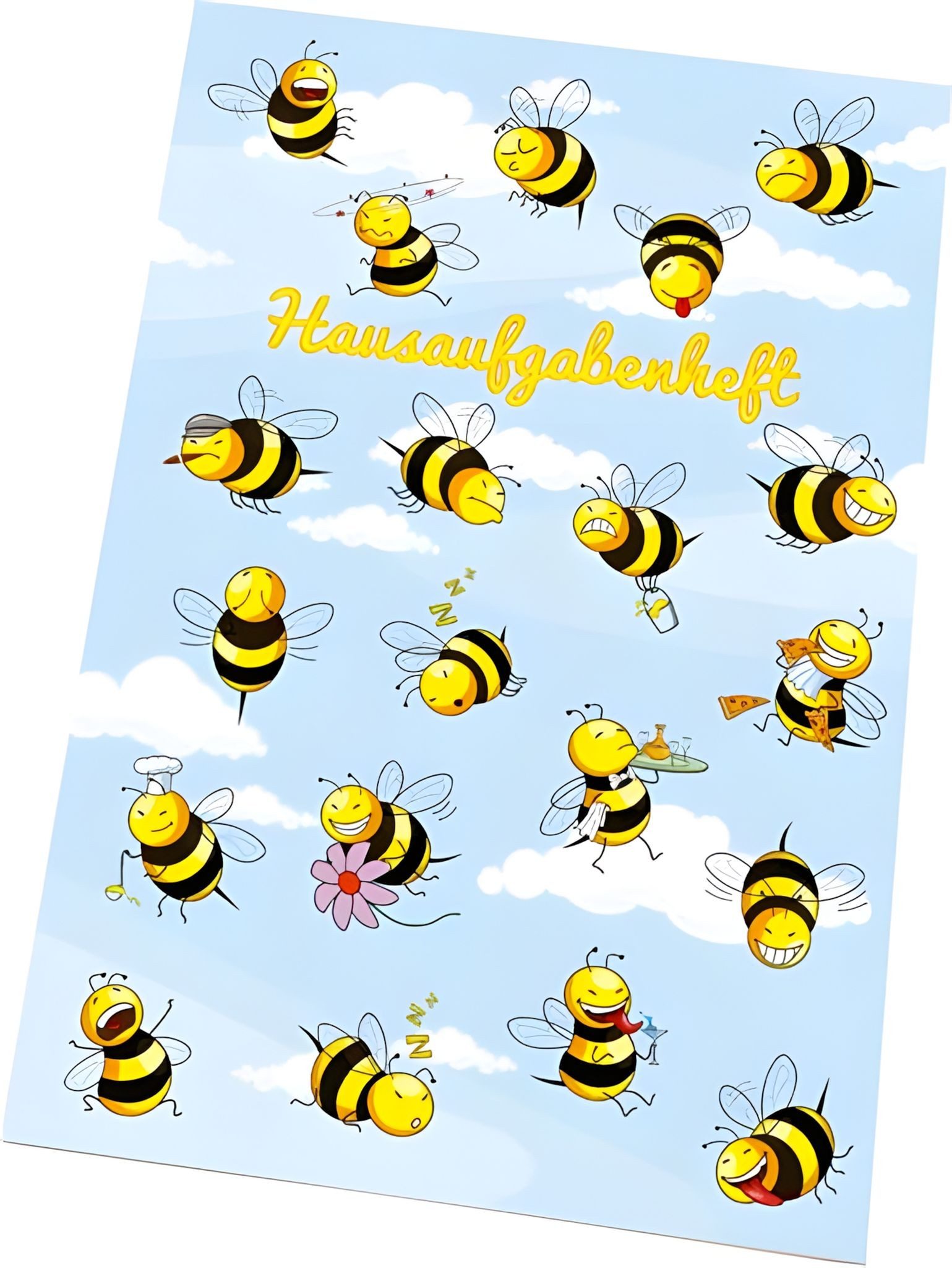 RNK Schulheft RNK Hausaufgabenheft "Crazy Bees", DIN A5, 48 Blatt, 80 g/m²