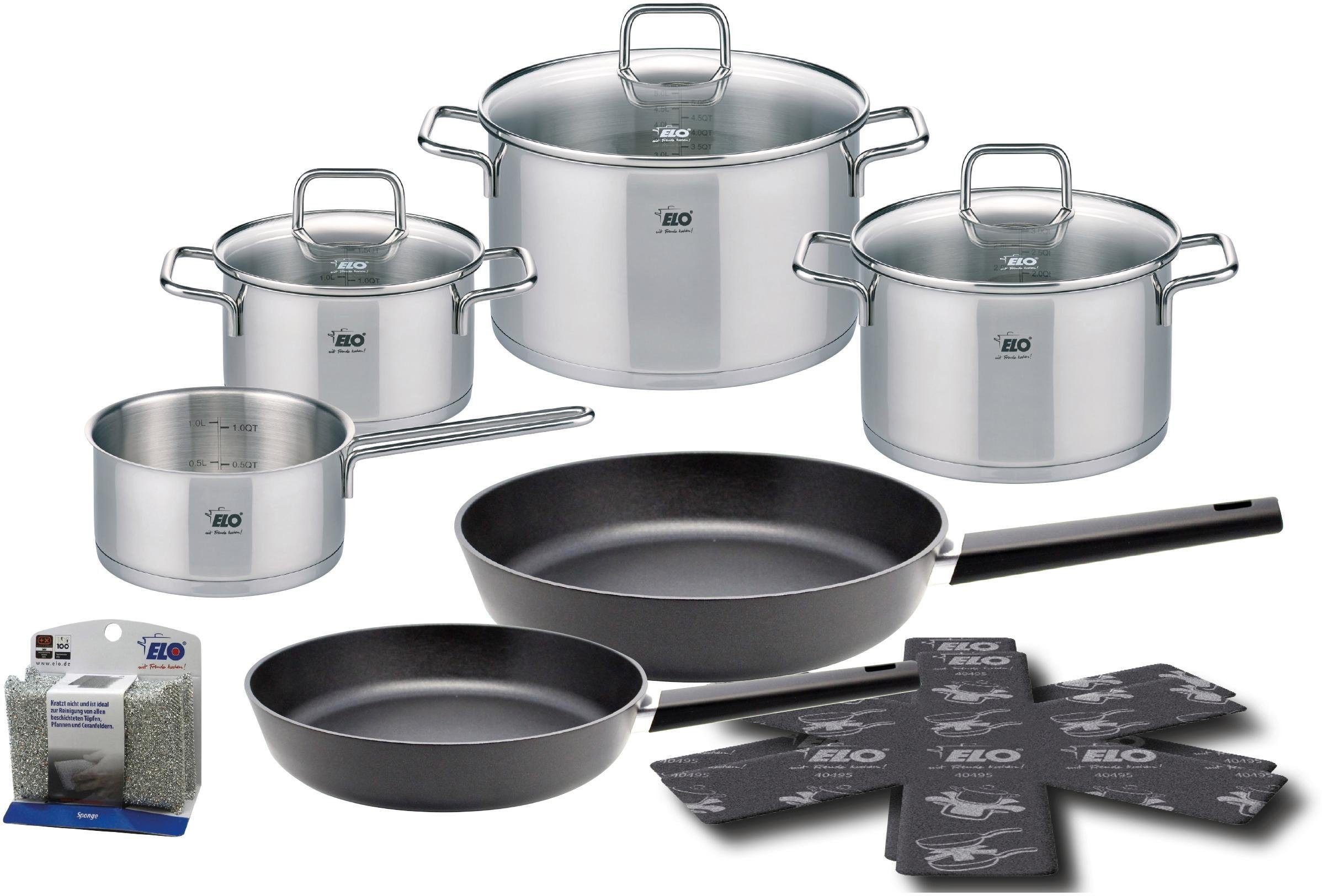 Elo Topf-Set Citrin 13-teilig, Edelstahl 18/10 (Set, 13-tlg), Induktion