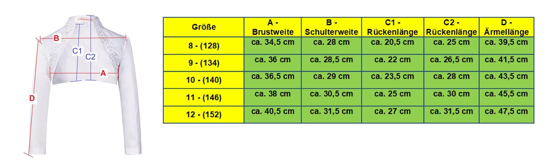 Bolerojacke Kinder Bolero, Kommunionjacke, Mädchen Bolerojacke, Satin Jacke, Weiß, M21409