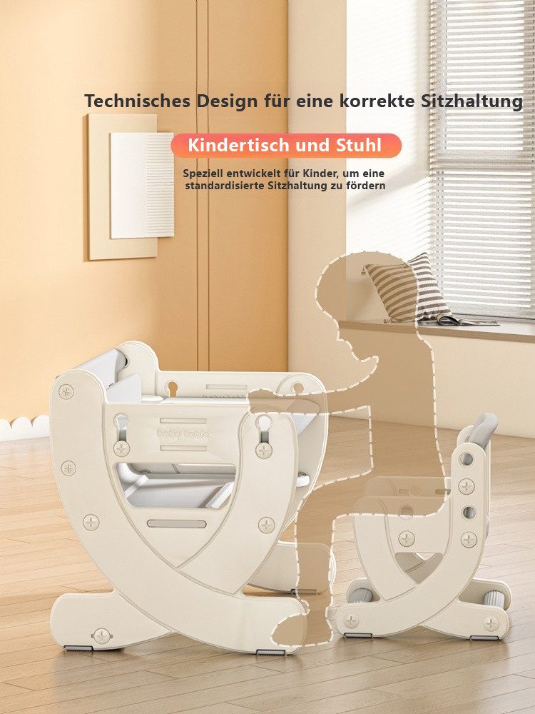 habeig Kinderschreibtisch höhenverstellbar mit Stuhl Buchstütze Stifthalter günstig online kaufen