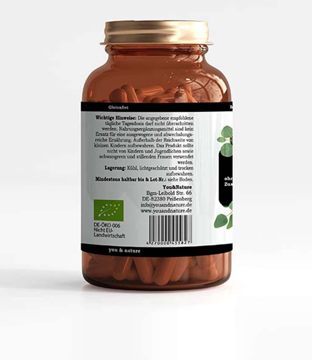 You&Nature Bio Maca schwarz 500 mg, 300 Tabletten vegan Tabletten, 300 er 300 St., 150 g, Laktosefrei, Ohne Nüsse, Sojafrei, Gelatinefrei, Glutenfrei