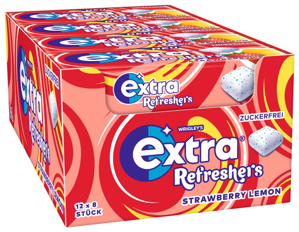 Mars GmbH Süßigkeit EXTRA REFRESHERS Strawberry Lemon 12x8 Stück