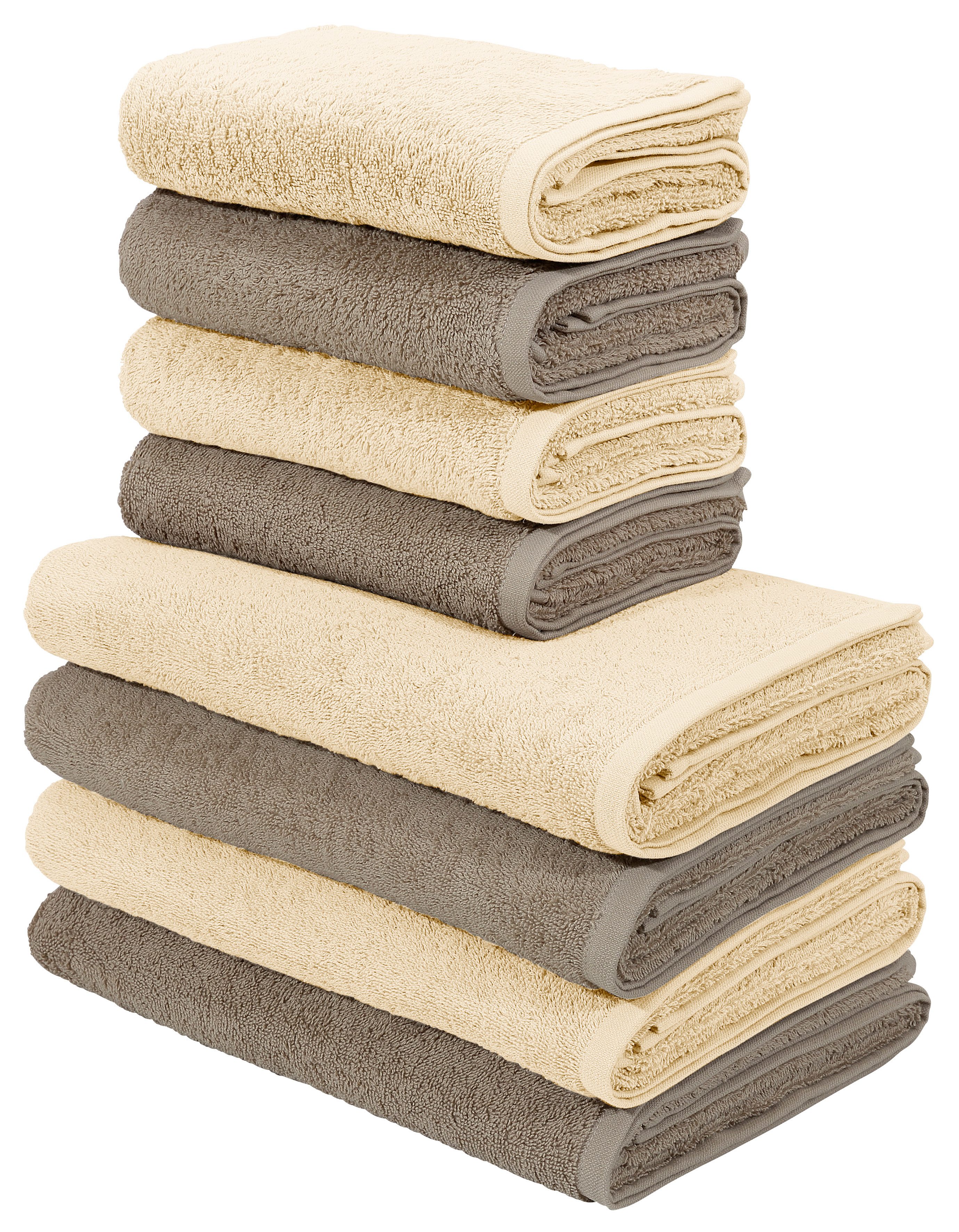 OTTO home Handtuch Set Merida, 4 Duschtücher 70x140cm, 4 Handtücher 50x100cm, Frottier (8-St), kuschelig weich, einfarbig, 100% Baumwolle