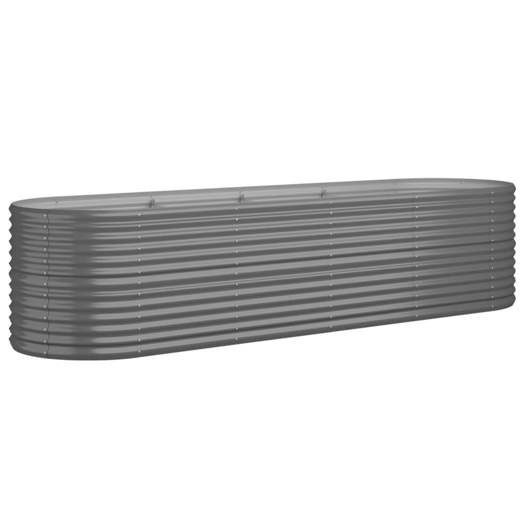 Hochbeet Verzinkter Stahl 296x80x68 cm Grau