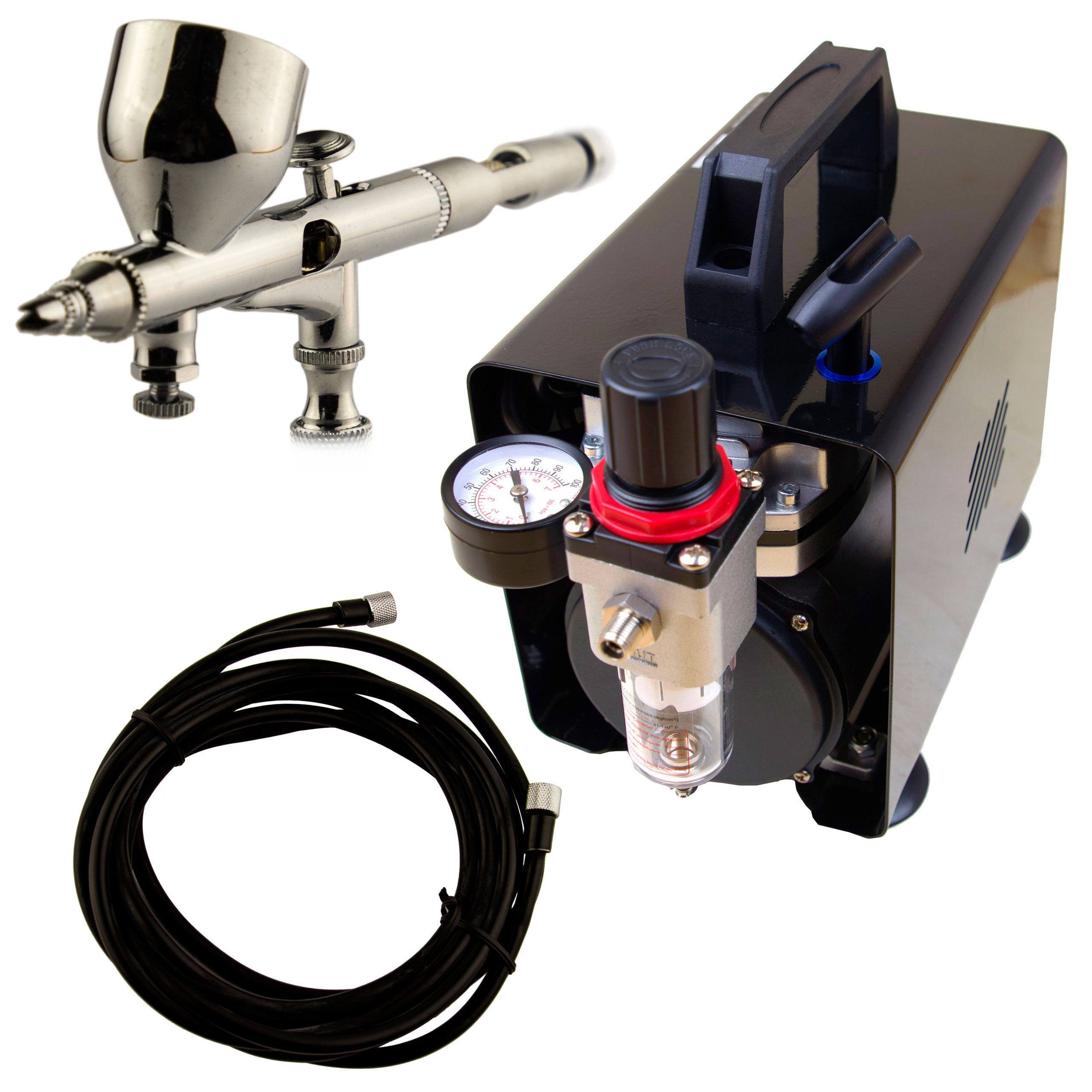 Airbrush-City Airbrush-Kompressor Airbrush Komplett-Set 345 9999