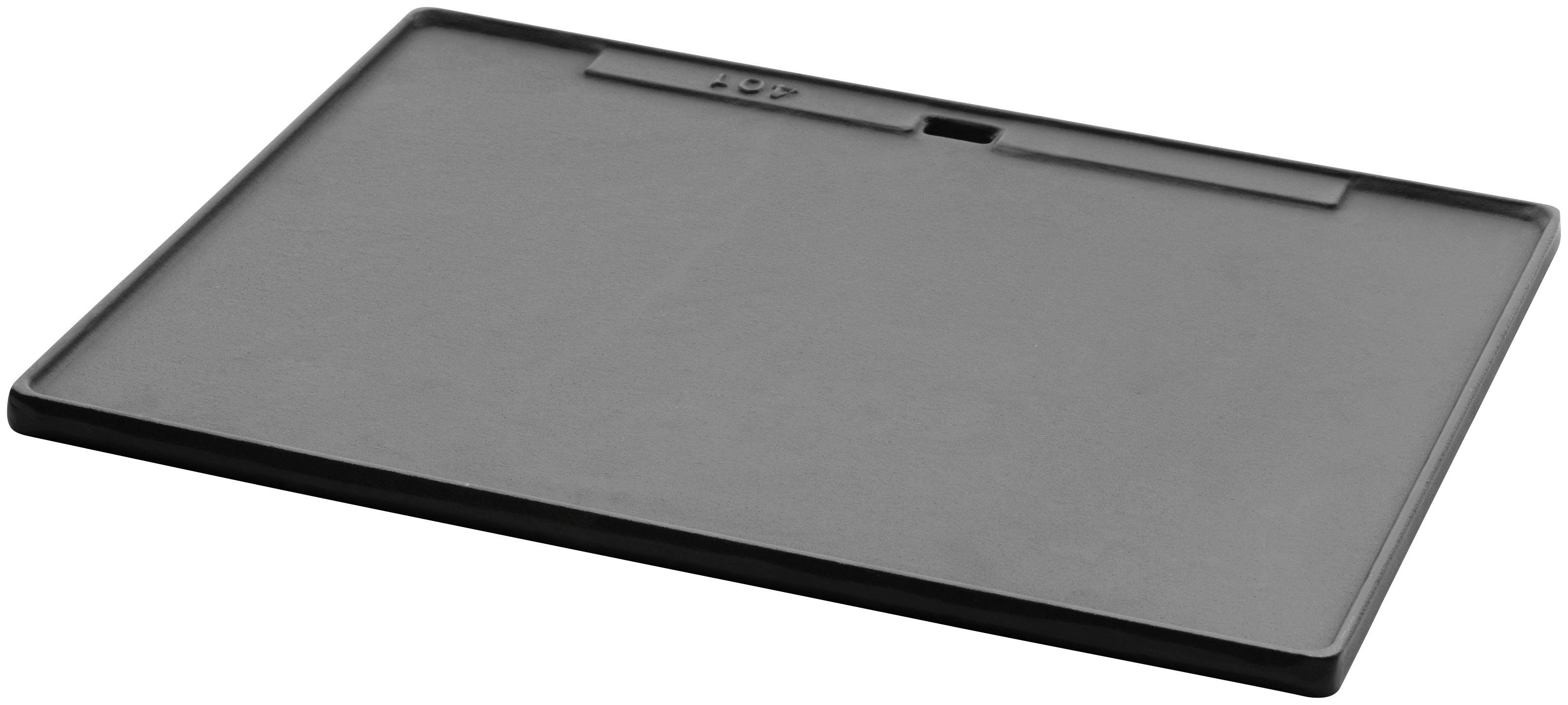 Buschbeck Grillplattenaufsatz Plancha-Platte mit Edelstahl, für T37 x Kunststoff, x Outdoorküchen, Gusseisen, Grillspachtel, B47 H5cm Gusseisen