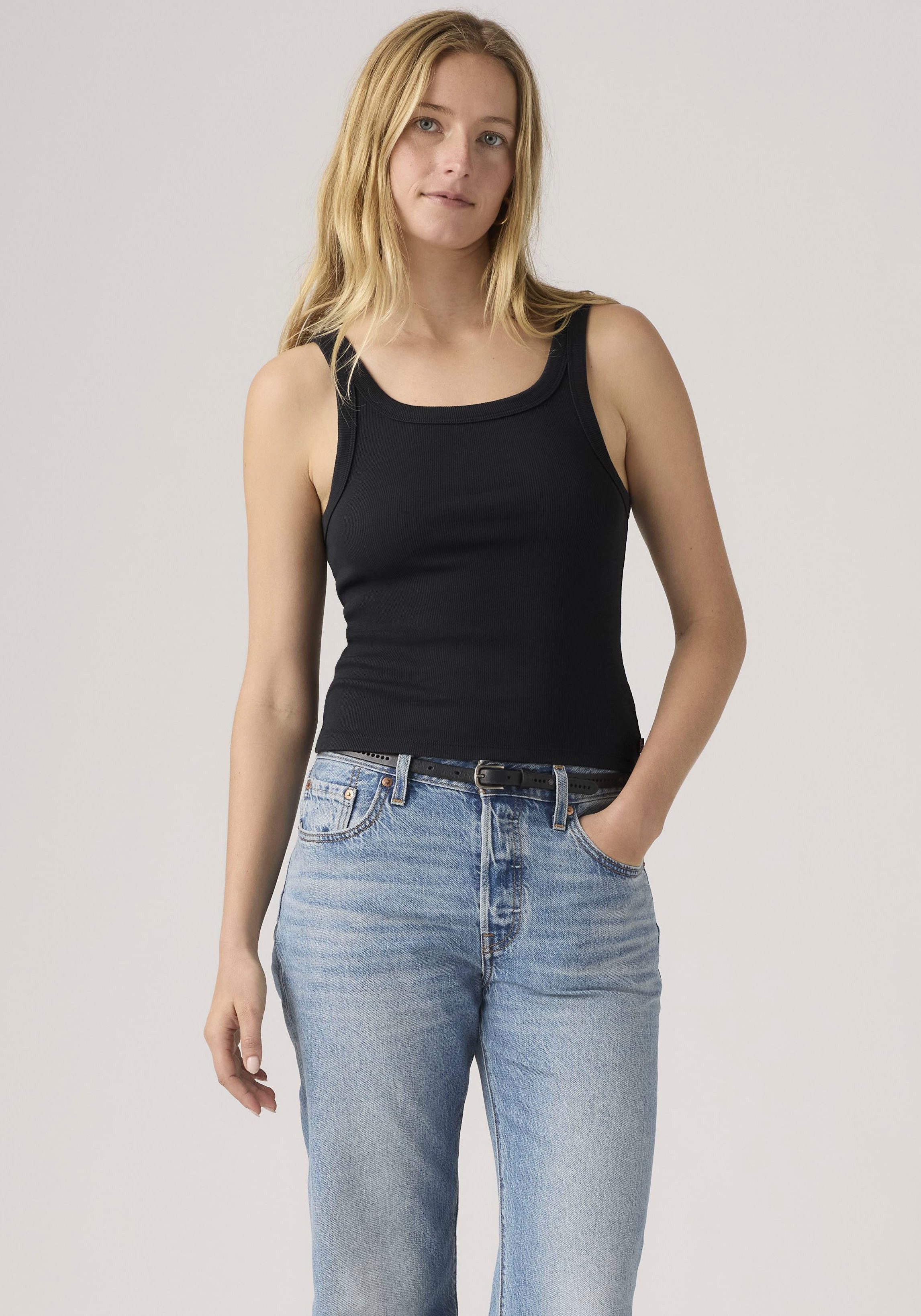 Levi's® Ripptanktop ESSENTIAL RIBBED TANK mit eckigem Ausschnitt