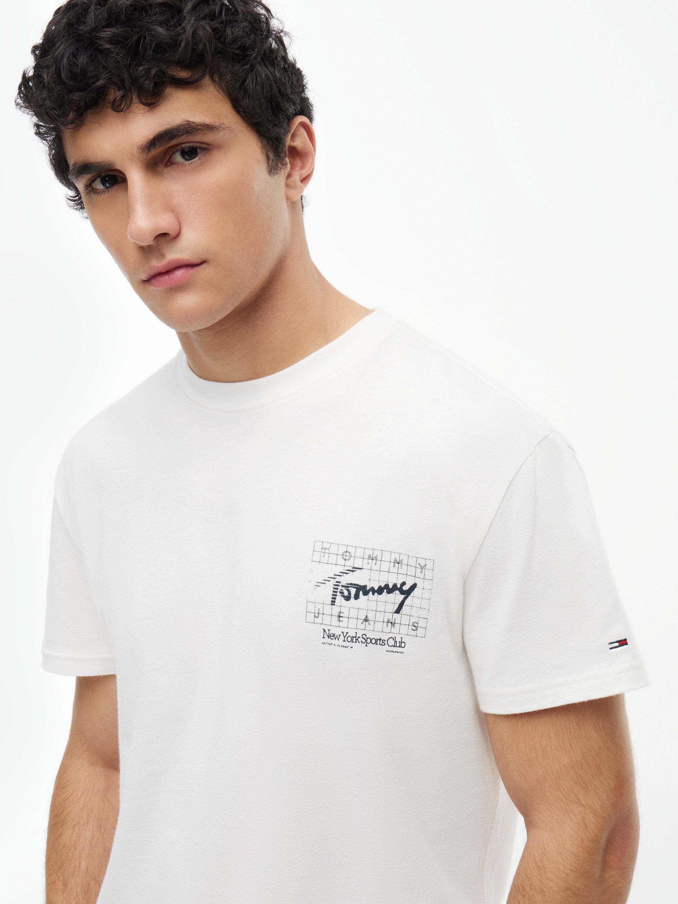 Tommy Jeans T-Shirt TJM REGULAR SIGNATURE FLAG – Bild 3 von 5