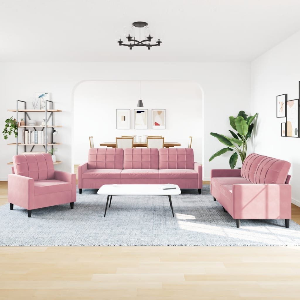 vidaXL Sofa 3-tlg. Sofagarnitur mit Kissen günstig online kaufen