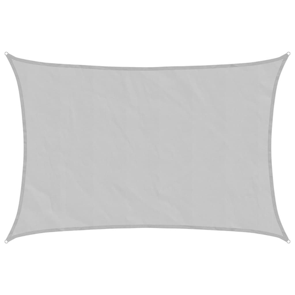 vidaXL Sonnensegel Sonnensegel Hellgrau 3x2 m 100% Polyester Oxford, (1-tlg)