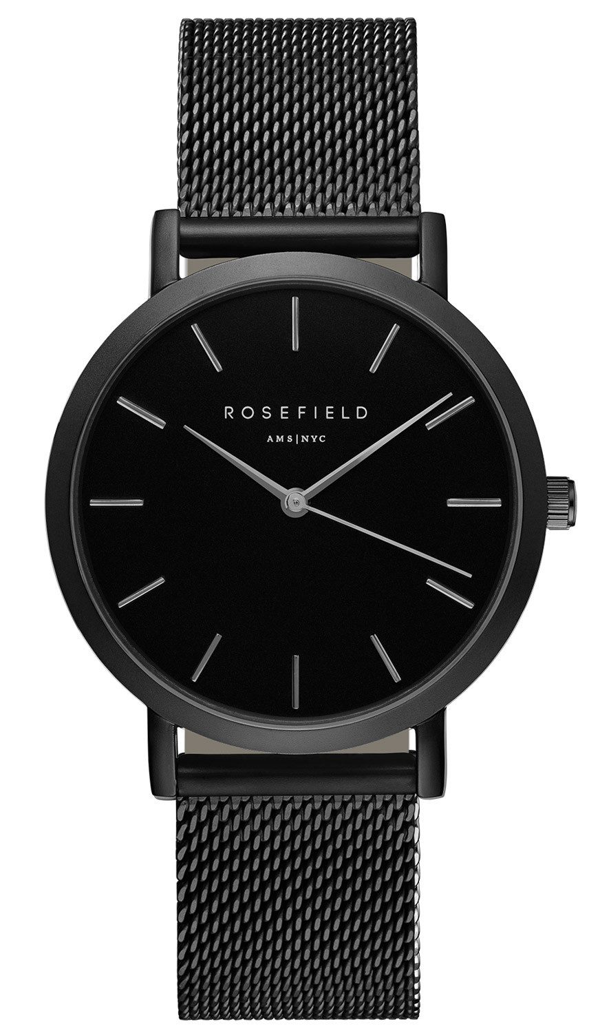 ROSEFIELD Quarzuhr Mercer Schwarz Mesh