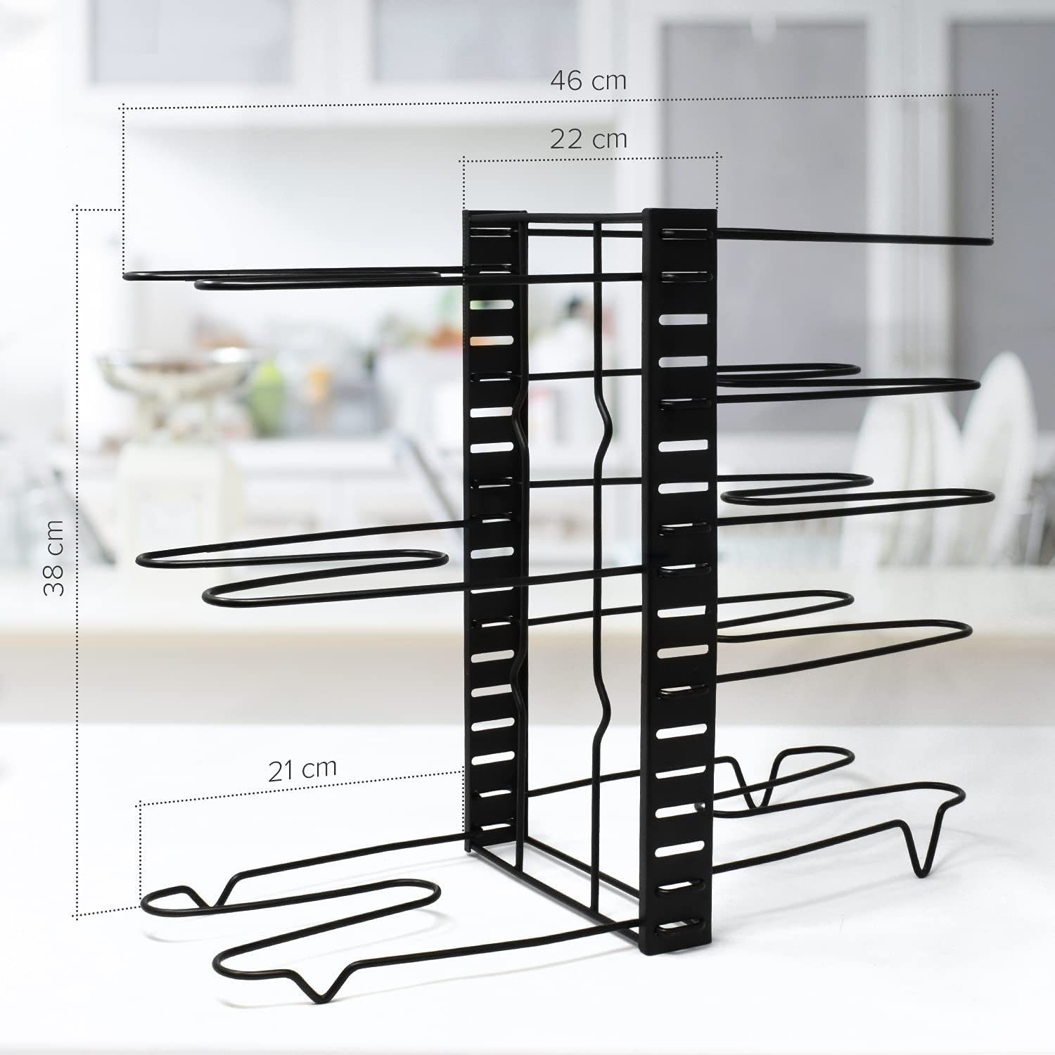 JOEJI’S KITCHEN Kochbesteckhalter Robuster Pfannenständer Topfdeckelhalter Pfannen Küchenorganisation