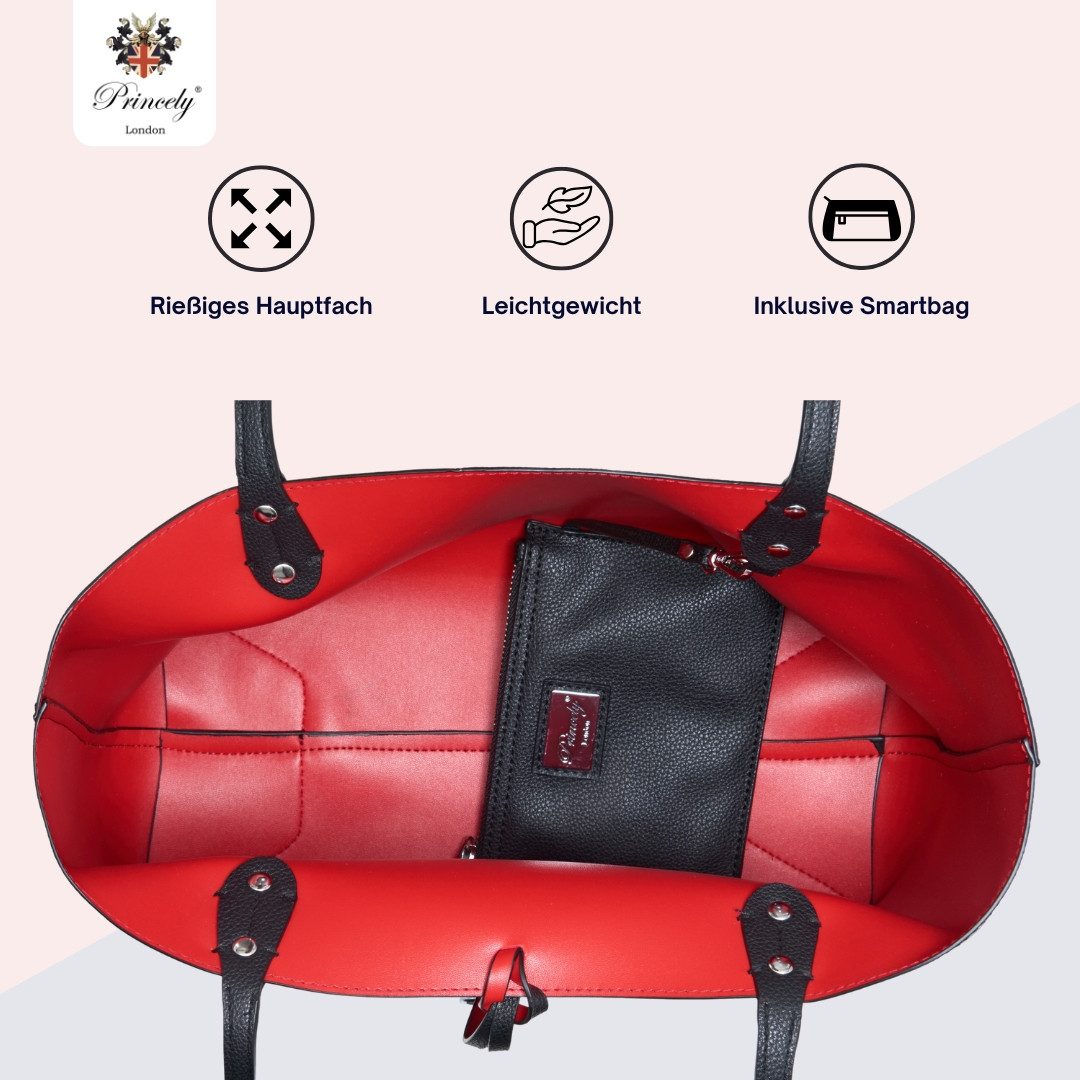 Princely London Shopper Lena – Extrem robuster Shopper aus hochwertigem Kunstleder