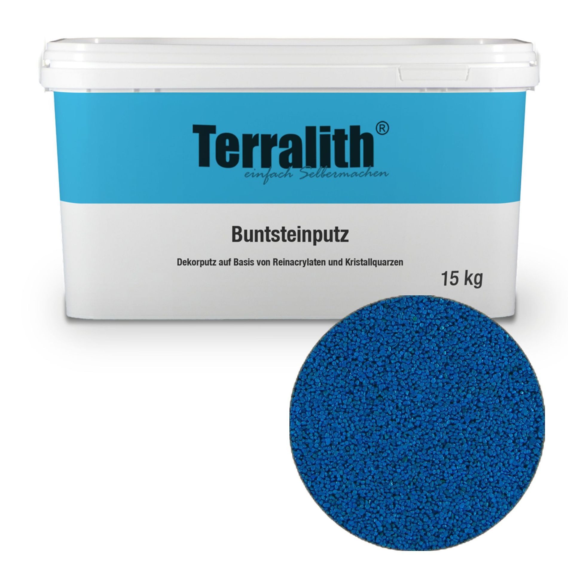 Terralith® Kunstharzputz Buntsteinputz Mosaikputz 2mm -15 kg- BSP22 (Eimer, Verarbeitungsfertig) Dekorationsputz aus Marmor-Granulat bzw. eingefärbter Körnung