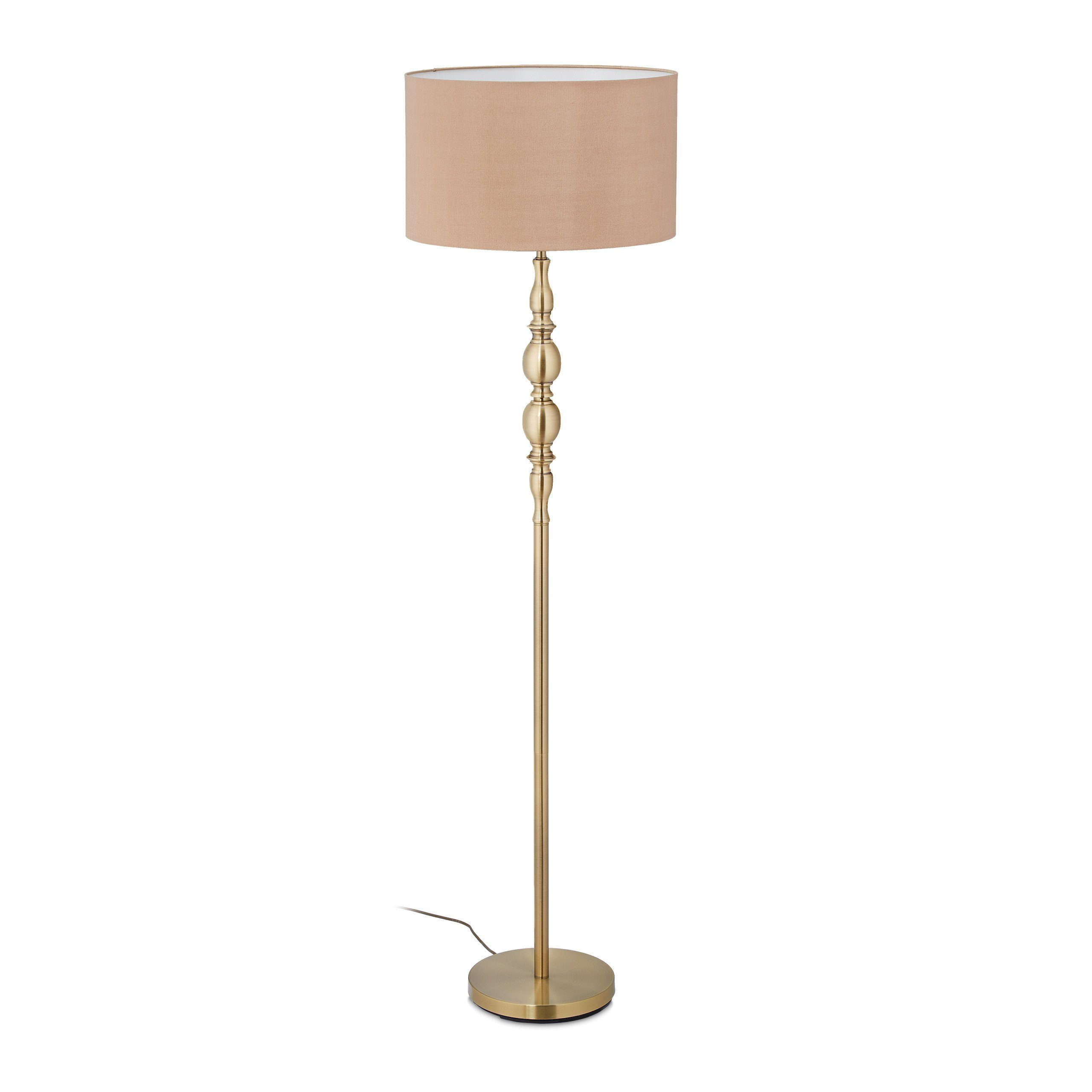 relaxdays Stehlampe Wohnzimmer beige günstig online kaufen
