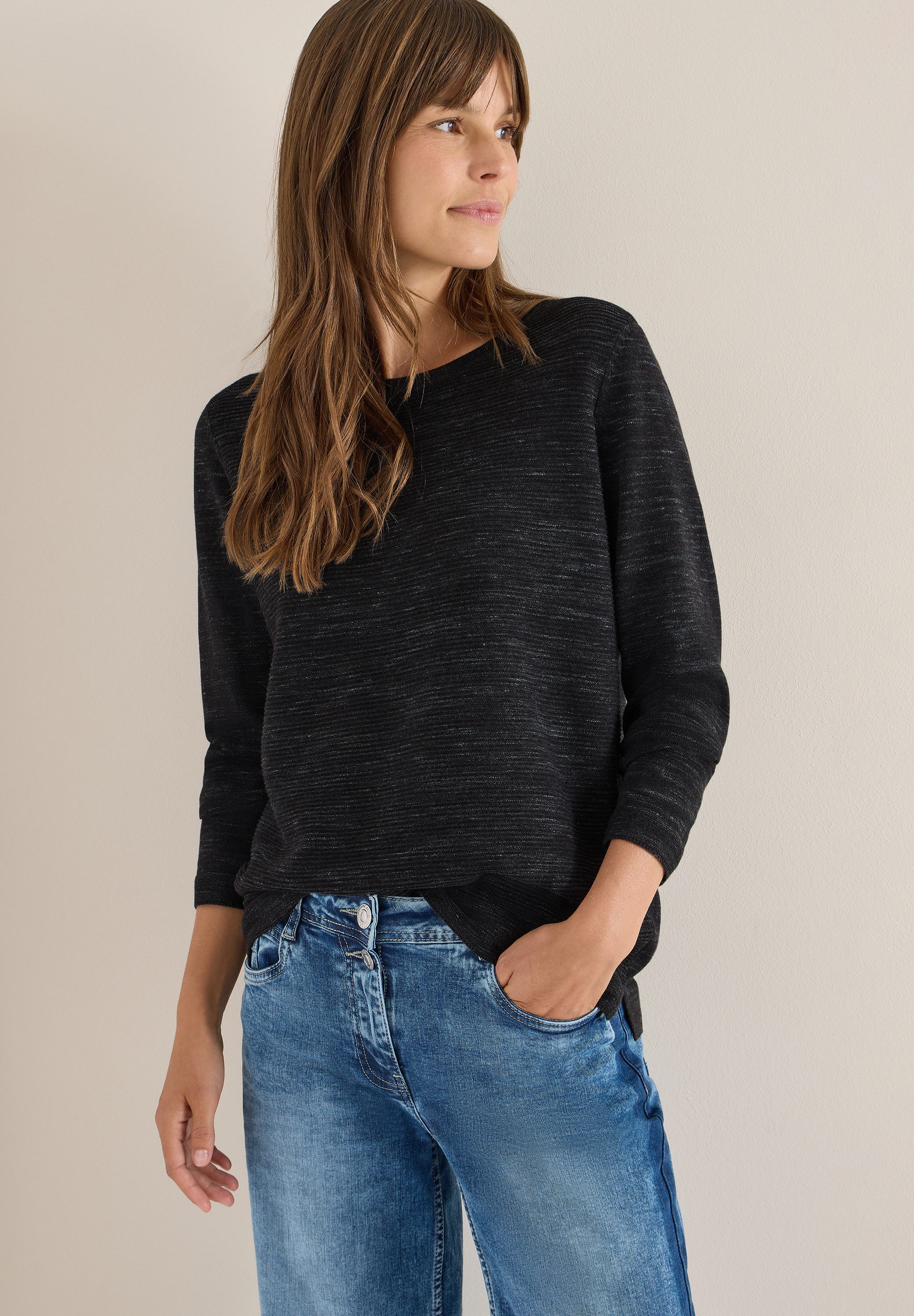 CECIL Strickpullover mit Rundhalsausschnitt