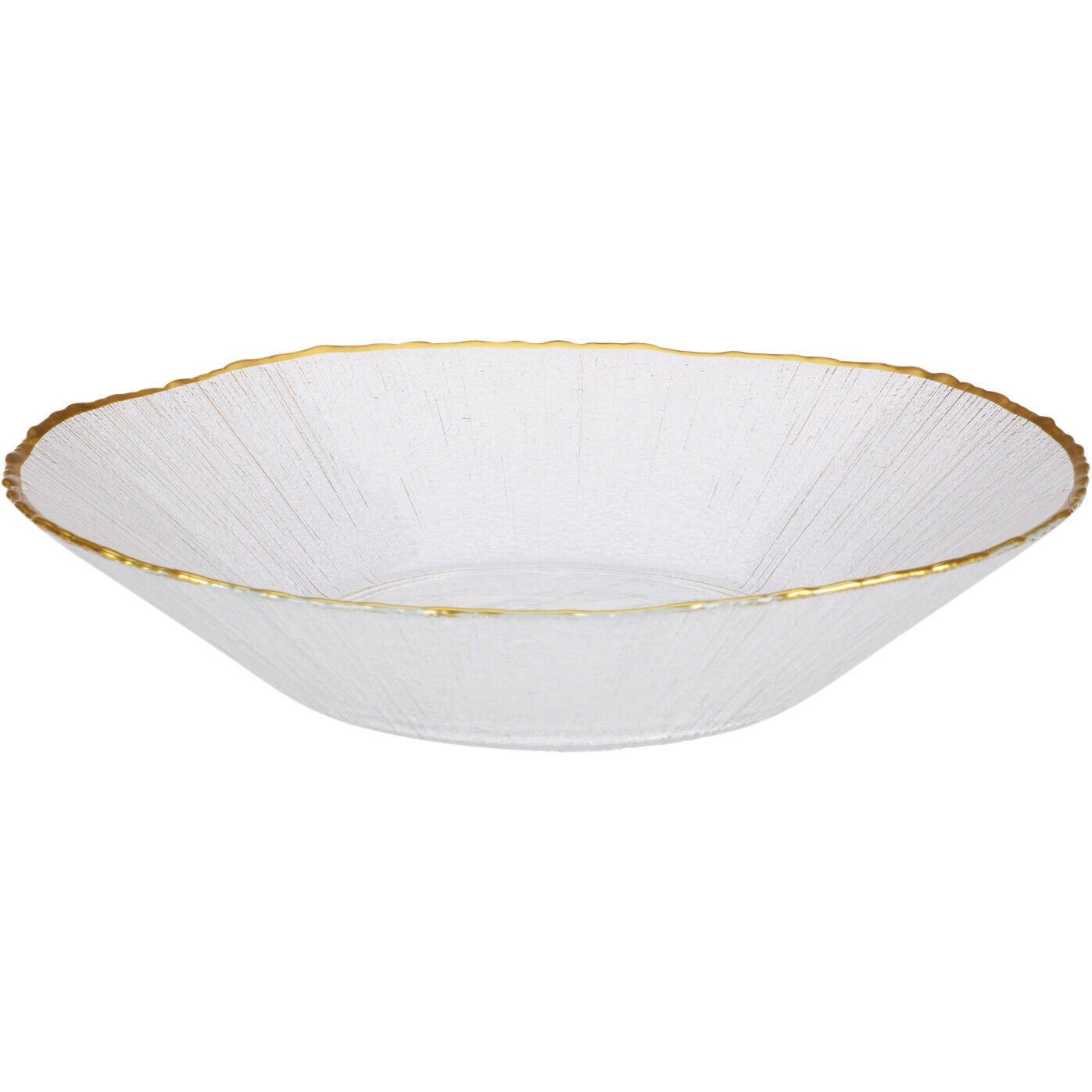 Home & styling collection Suppenteller Glas Suppenteller mit goldener Umrandung DATURA, 20 cm, mit goldener Umrandung