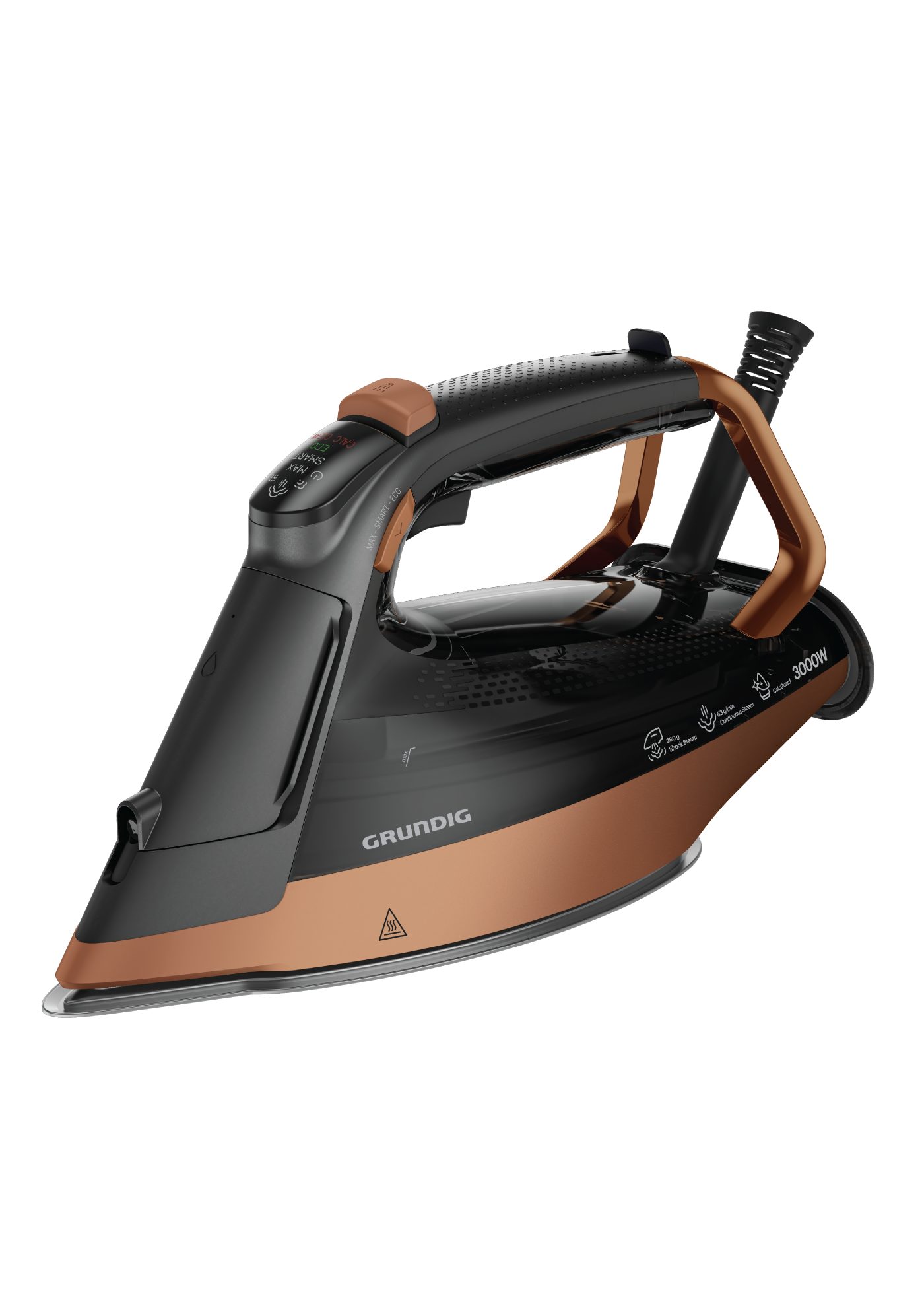 Grundig Парова праска SI 8050, SteamSense Bewegungssensor, 3000 W, Automatische Entkalkung, 280g/Min. Dampfstoß