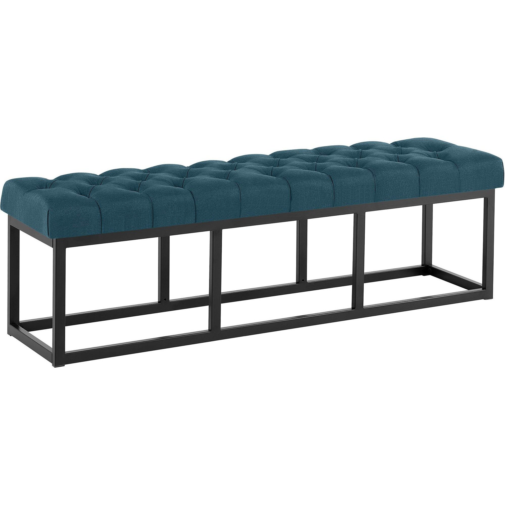 CLP Polsterbank Bettbank Garderobenbank Flurbank (Spar-Set, 1-St., 150 x 38 x 46 cm stabil), Knopfsteppung, Metallgestell, bis 500 kg belastbar