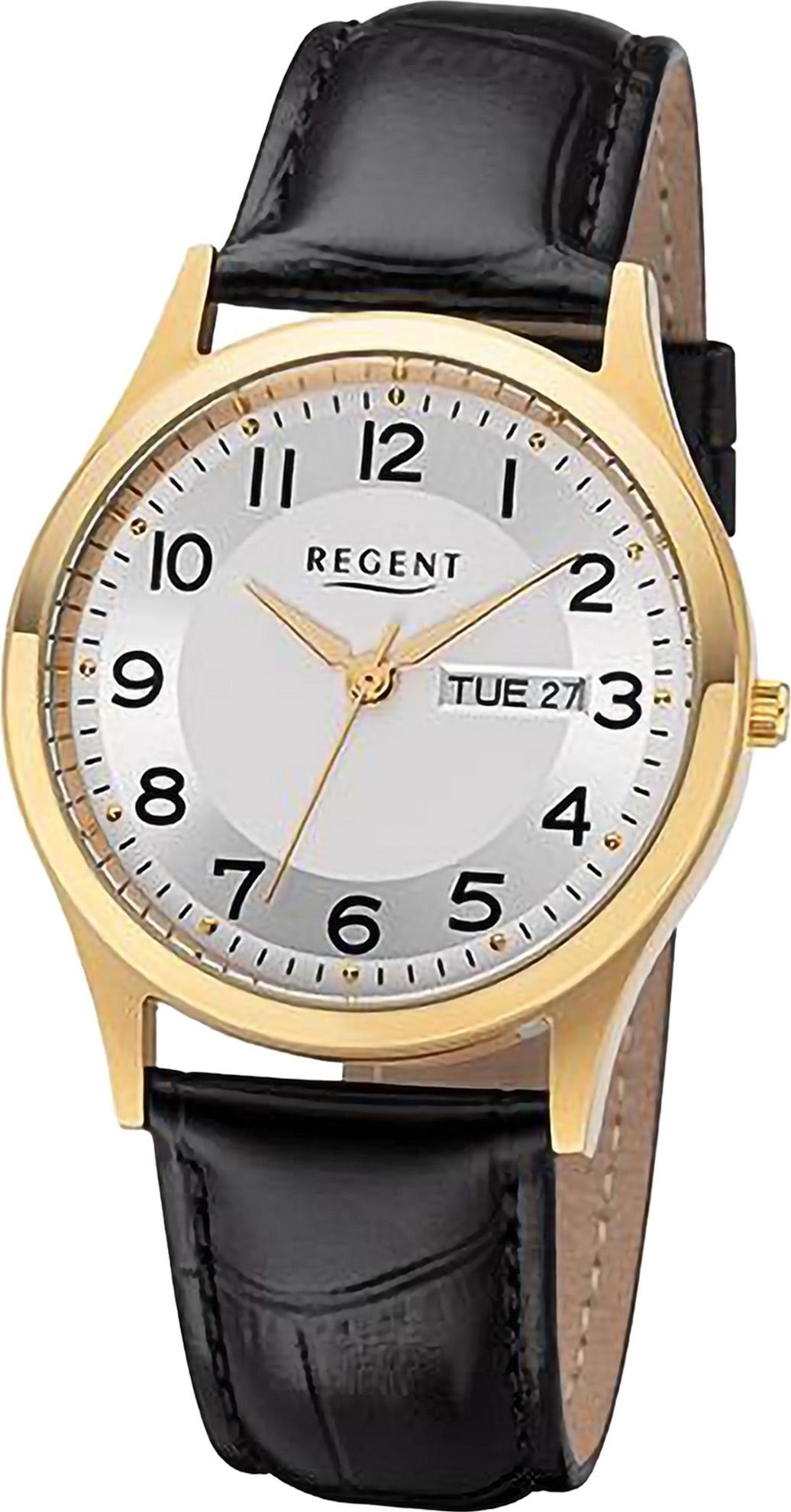 Quarzuhr Regent Herren Armbanduhr Analog