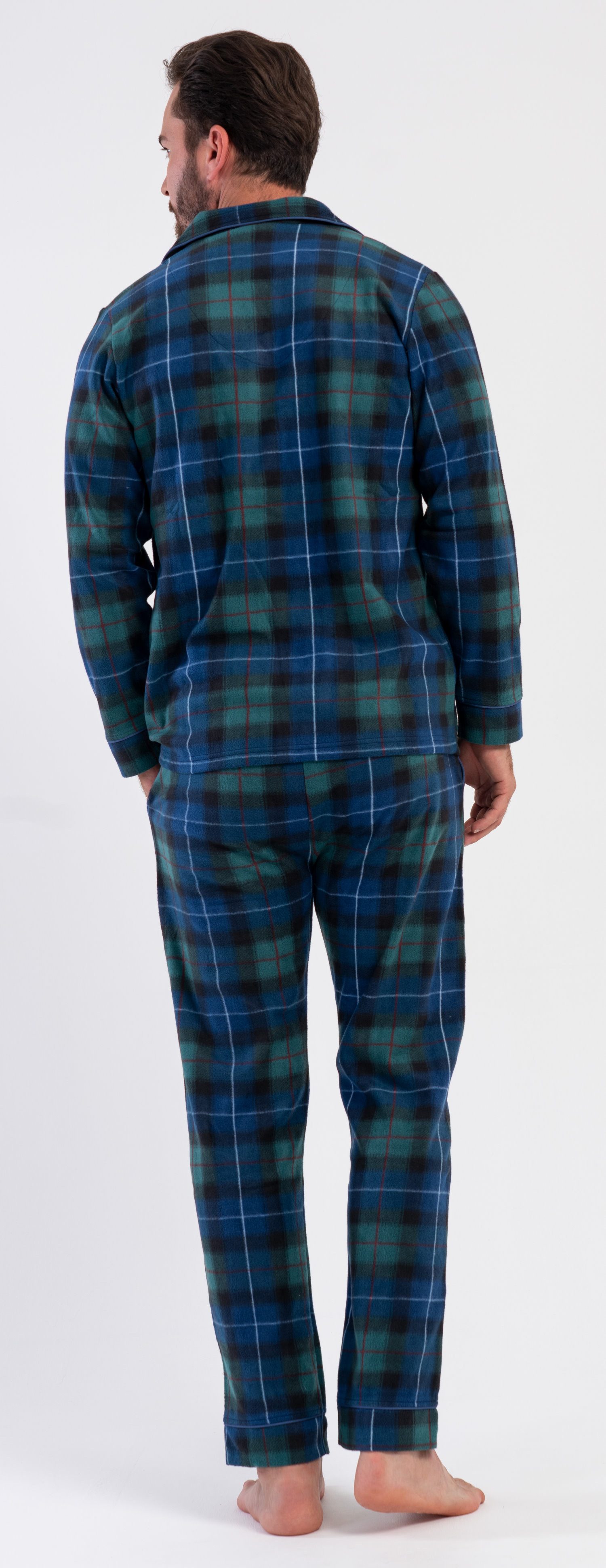 Vienetta Schlafanzug Herren Fleece Pyjama (2 tlg) Modisches Design günstig online kaufen