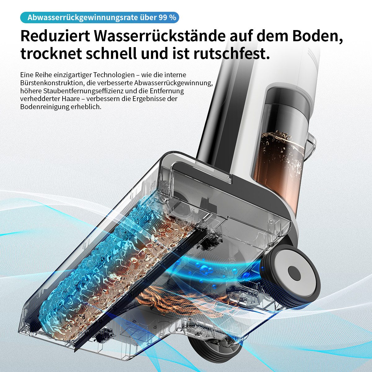 redroad Nass-Trocken-Akkusauger 2026 Nass Trockensauger 18000Pa nasssauger mit Elektrolyse Technologie, 250 W, Elektrolyse-Technologie – kraftvolle Reinigung ohne Chemikalien