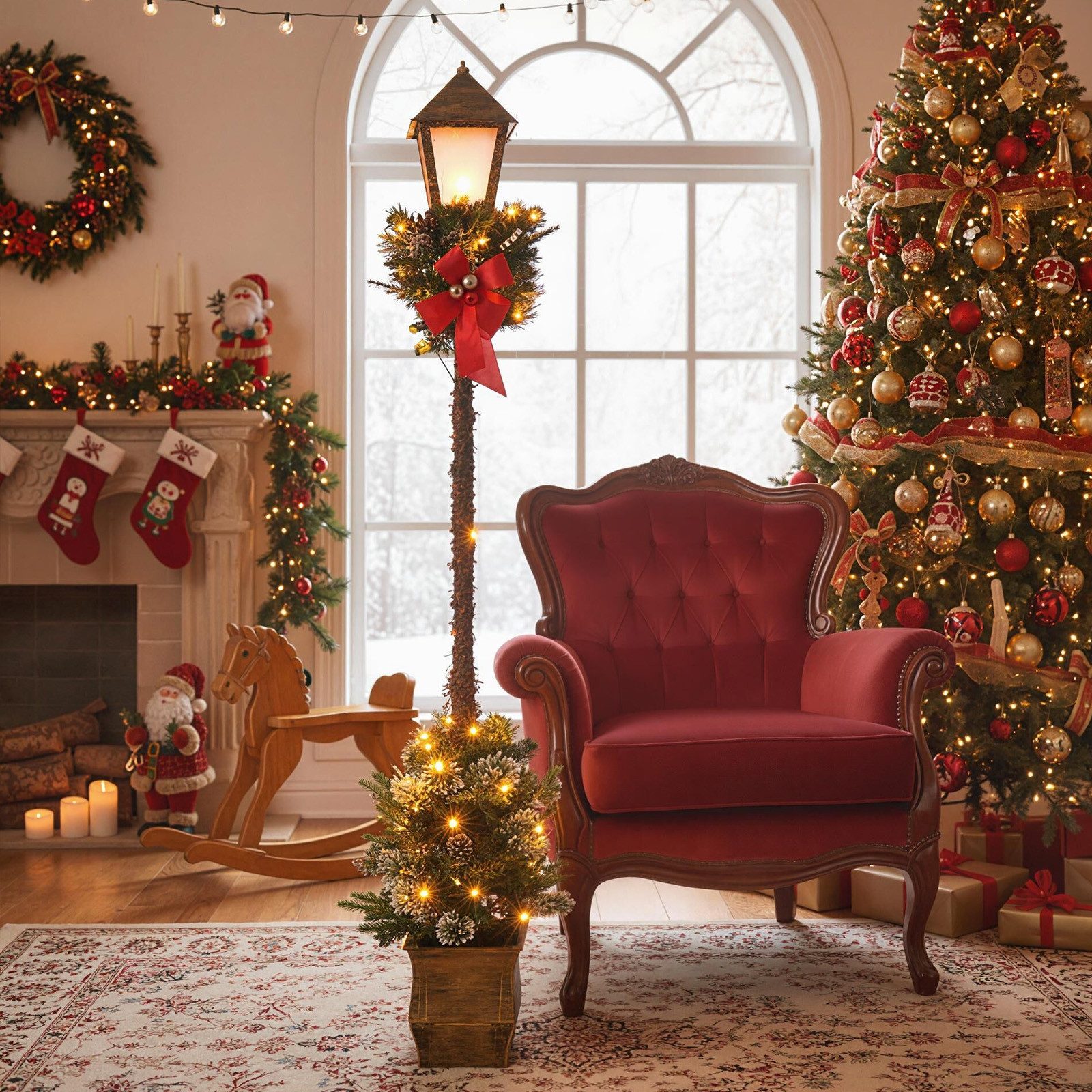 COSTWAY Weihnachtsfigur (1 St), Weihnachtslaterne, LED günstig online kaufen