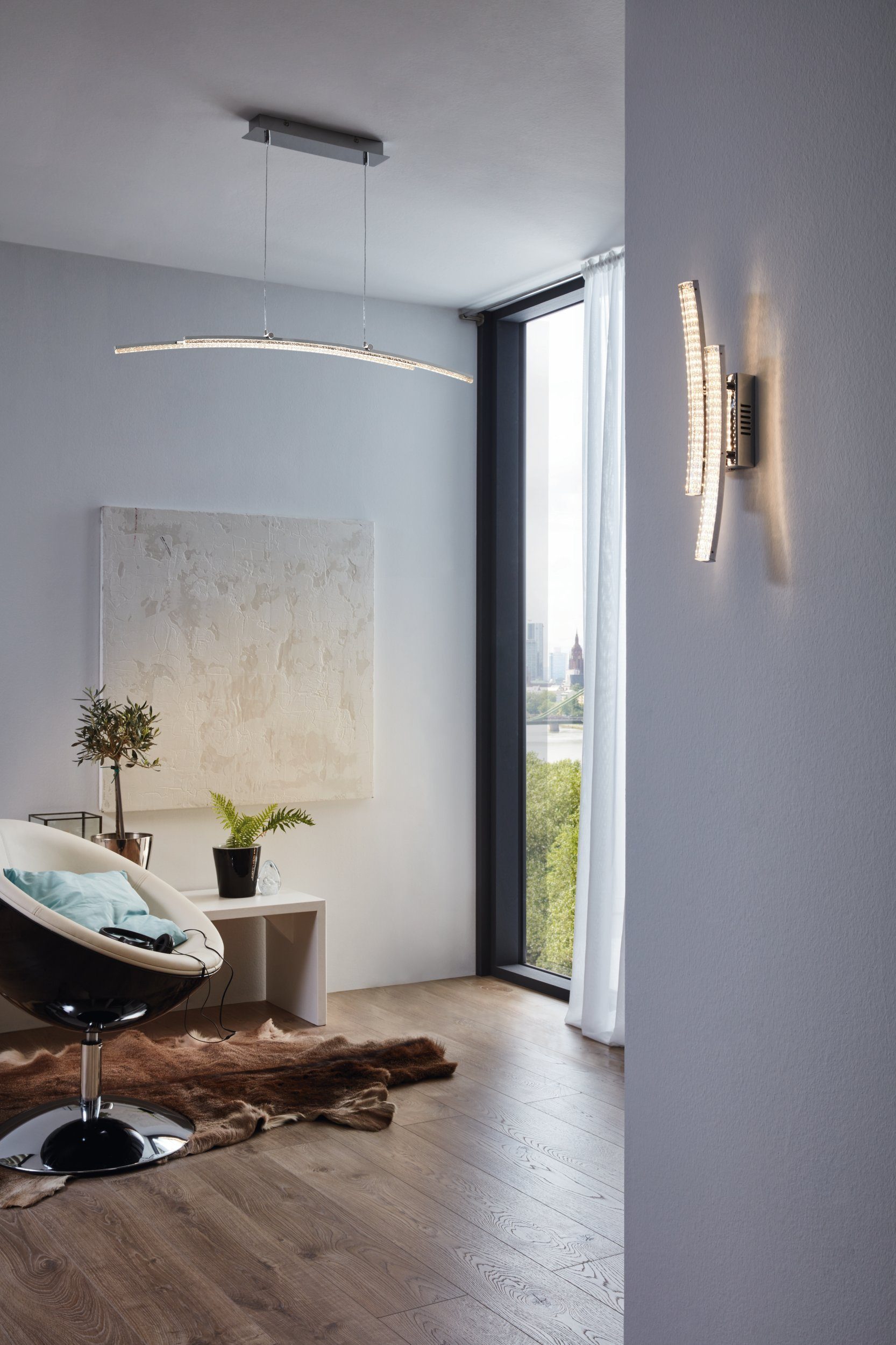 EGLO LED Wandleuchte Pertini, Leuchtmittel inklusive, Wandleuchte, Wandstra günstig online kaufen