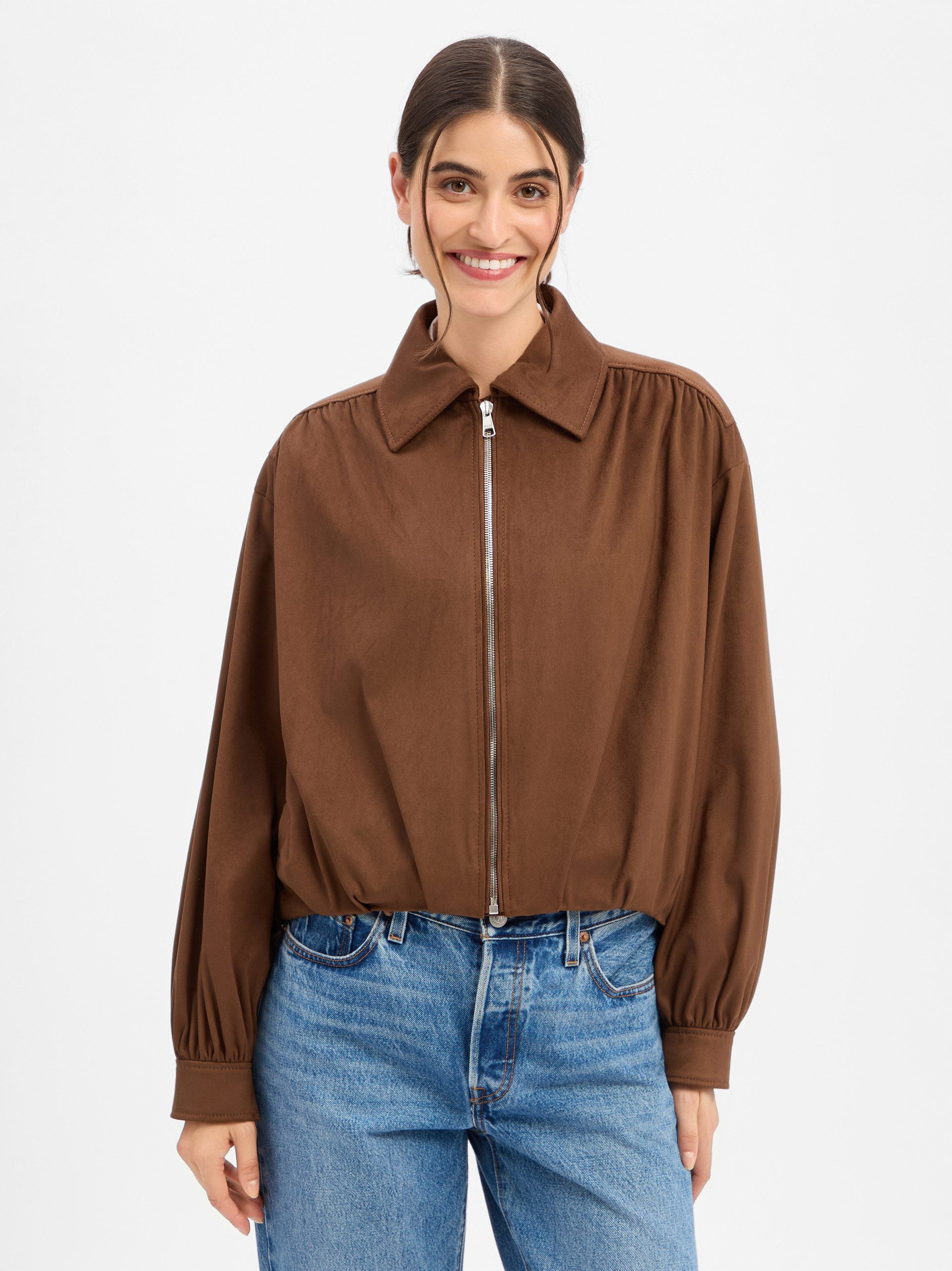 BOSS ORANGE Lederjacke C_Jasuede