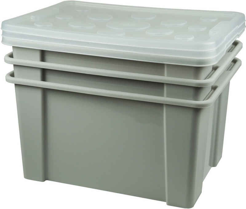 Gies Aufbewahrungsbox »Unibox« (Set, 3 St), nestbar, stapelbar, 15 Liter